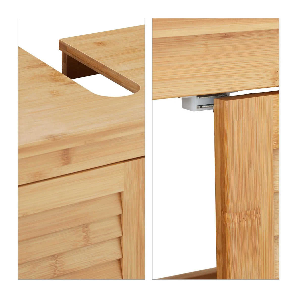 Waschbeckenunterschrank Bambus Hellbraun von Relaxdays
