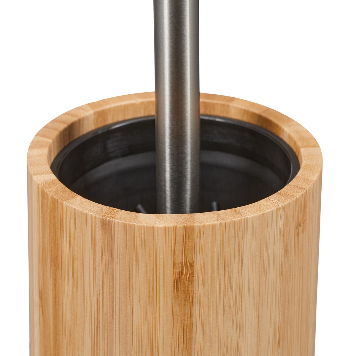 Silikon Toilettenbürste Hellbraun-Schwarz-Silber von Relaxdays