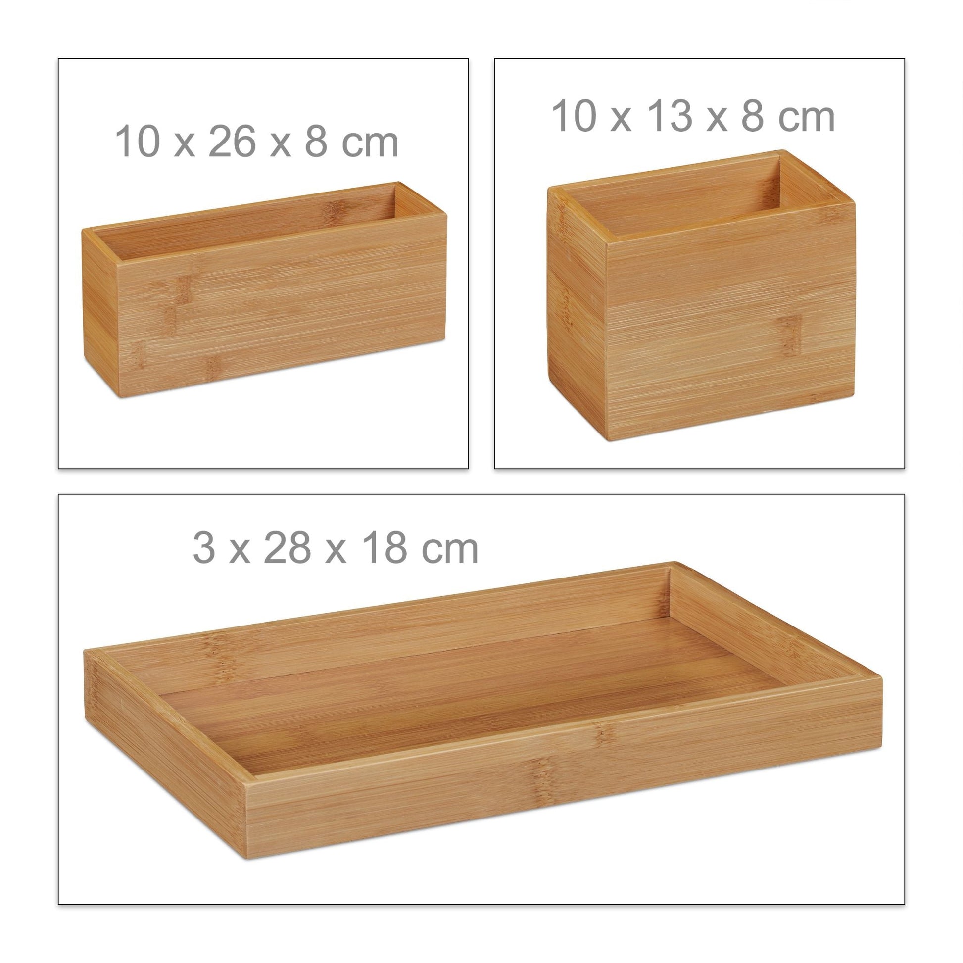 Schreibtisch Organizer-Set Hellbraun von Relaxdays