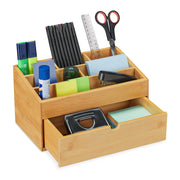 Schreibtisch Organizer Bambus Hellbraun von Relaxdays