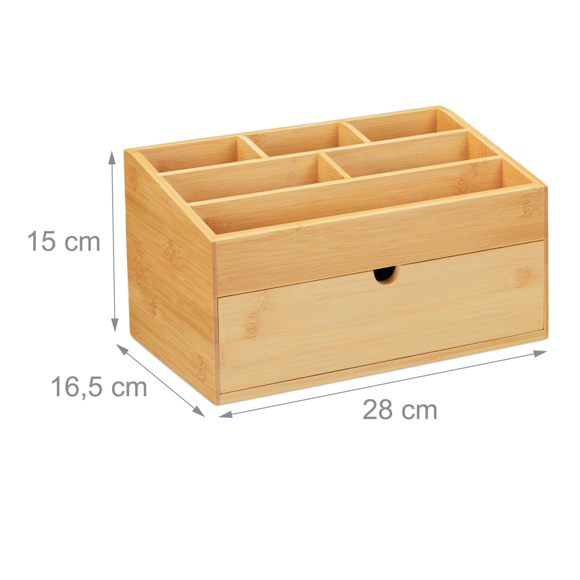 Schreibtisch Organizer Bambus Hellbraun von Relaxdays
