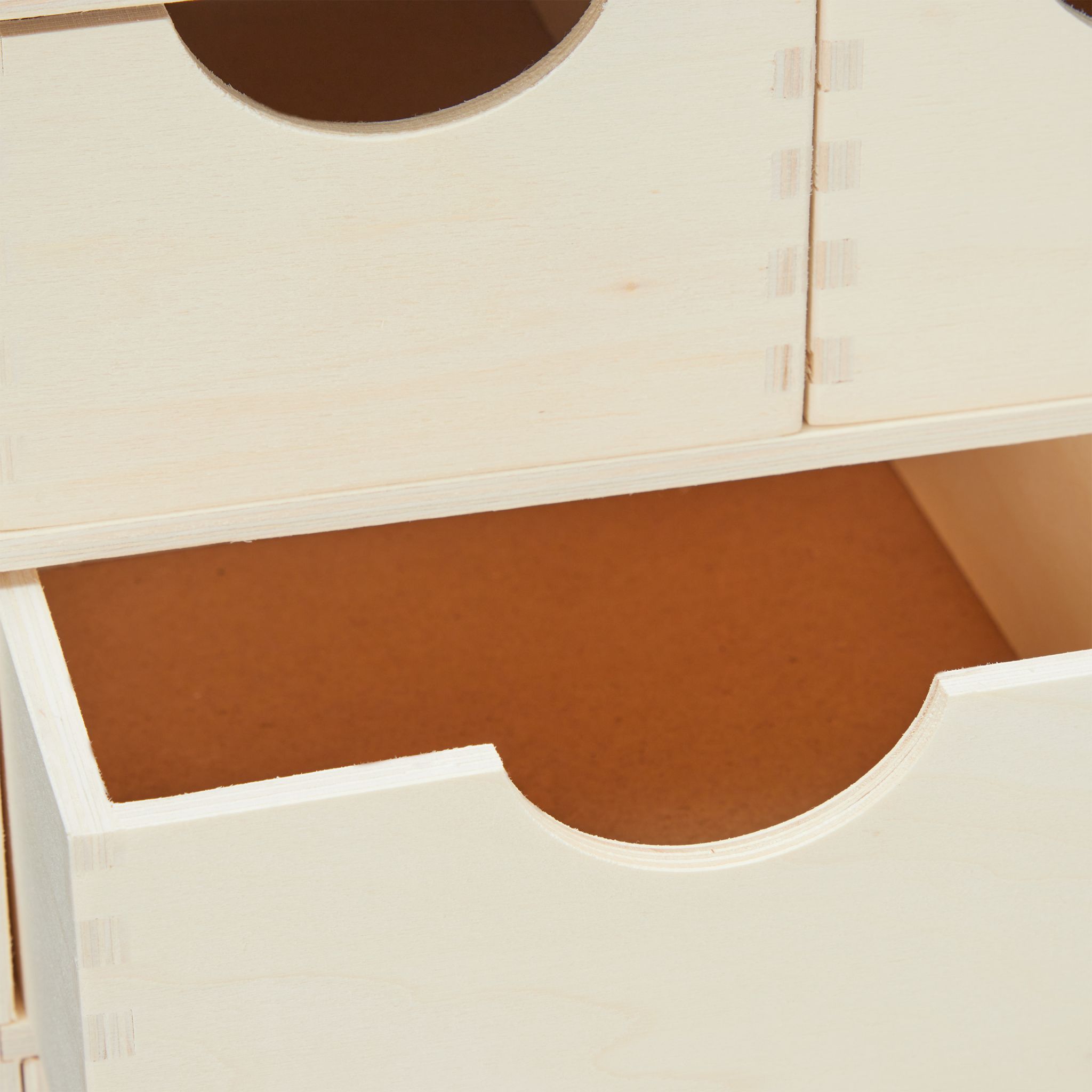 Schubladenbox Holz Creme von Relaxdays