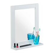 Wandspiegel mit Ablage weiss Weiss von Relaxdays