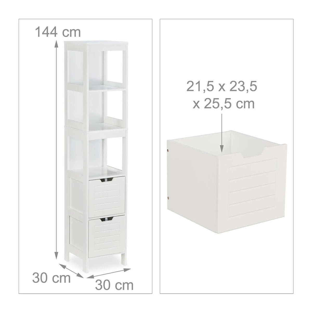 Badezimmerschrank Weiss von Relaxdays