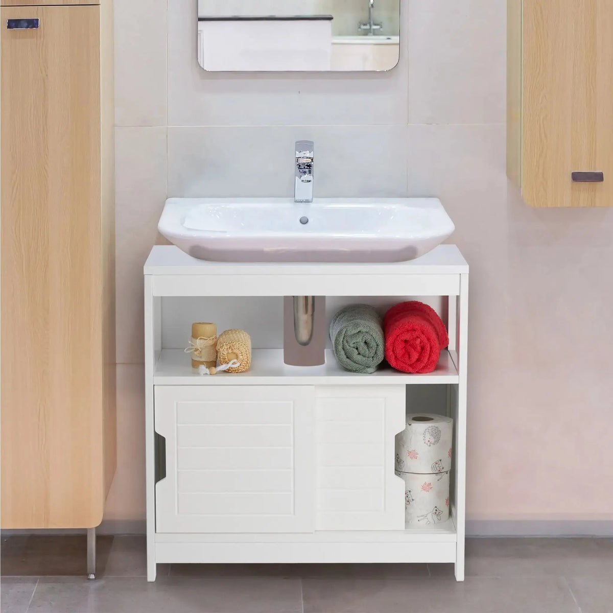 Waschbeckenunterschrank Weiss von Relaxdays