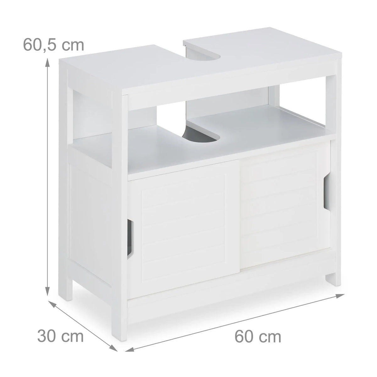 Waschbeckenunterschrank Weiss von Relaxdays