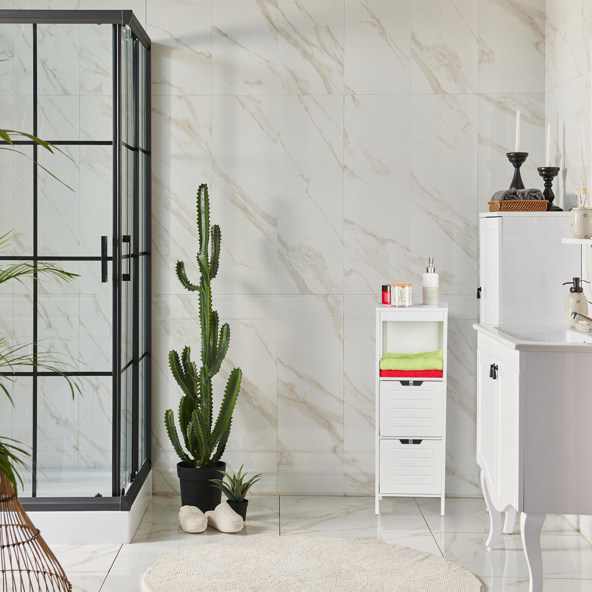 Badezimmerschrank Weiss von Relaxdays
