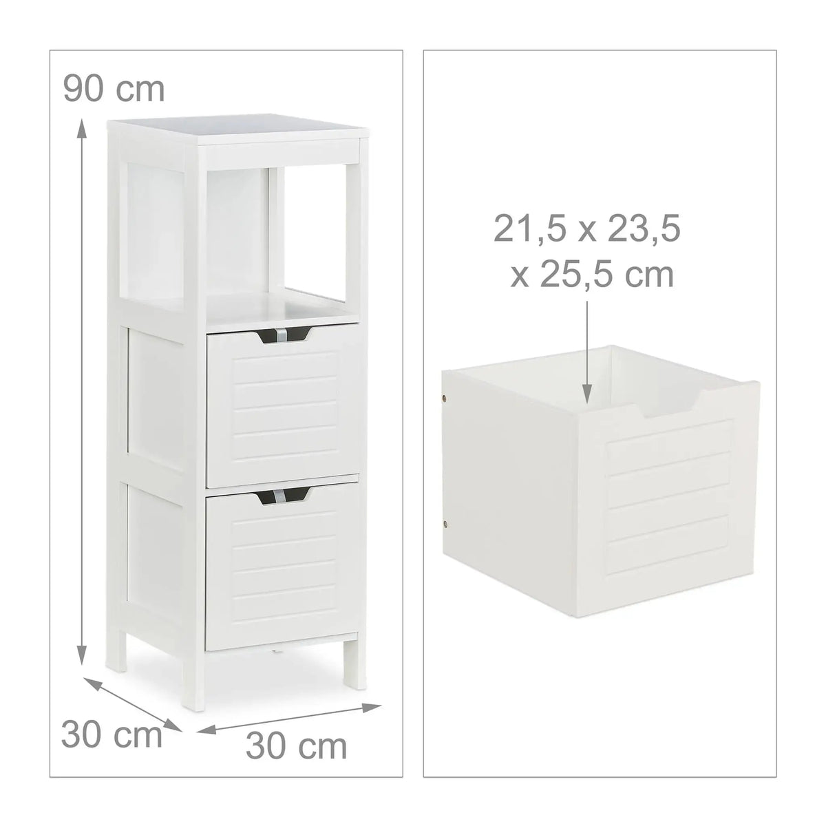 Badezimmerschrank Weiss von Relaxdays