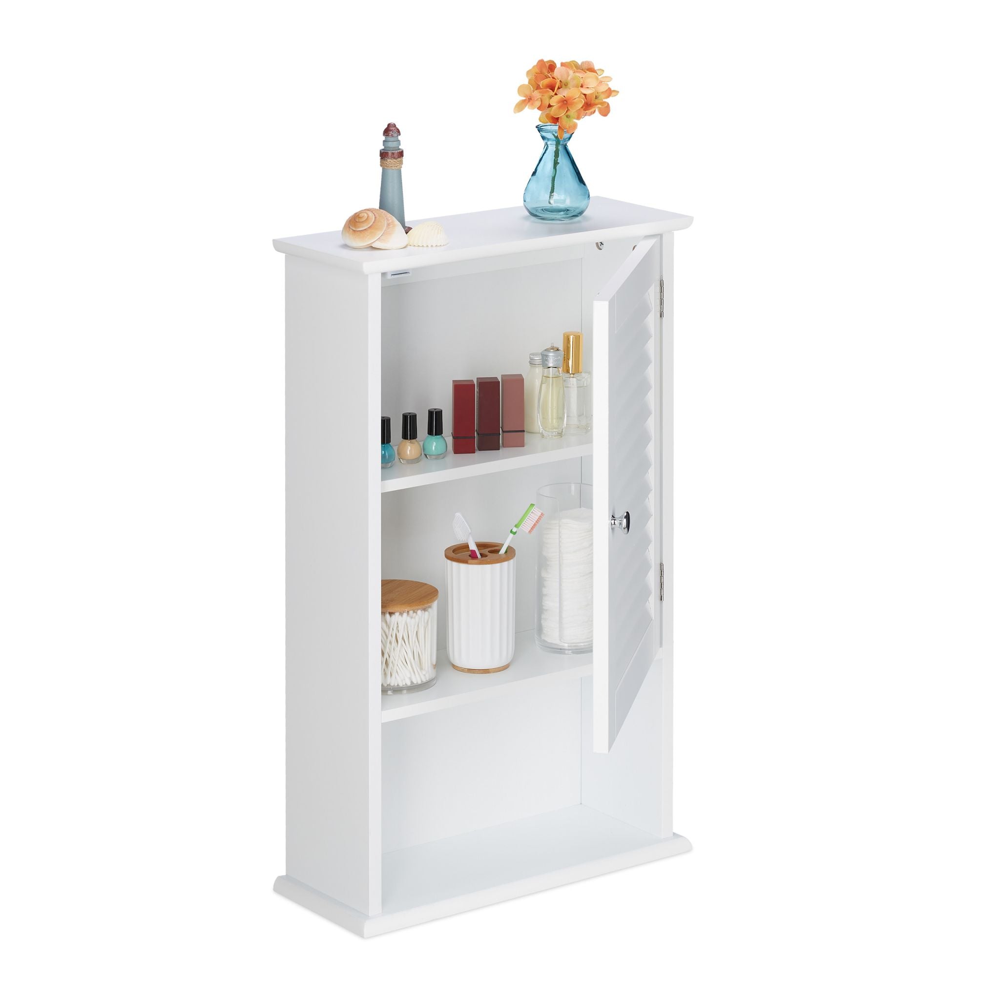 Badschrank mit geringer Tiefe Weiss von Relaxdays