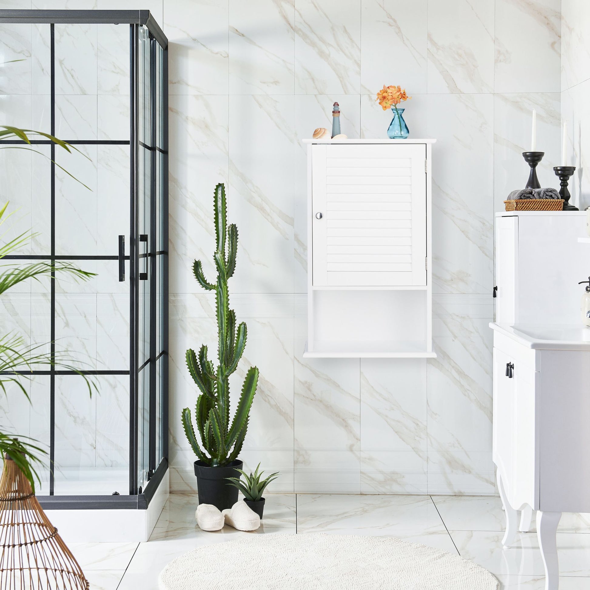 Badschrank mit geringer Tiefe Weiss von Relaxdays