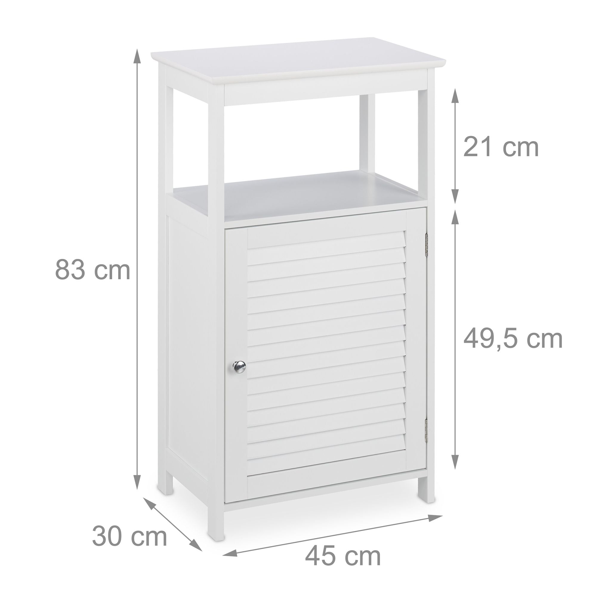 Badschrank mit 3 Fächern Weiss von Relaxdays