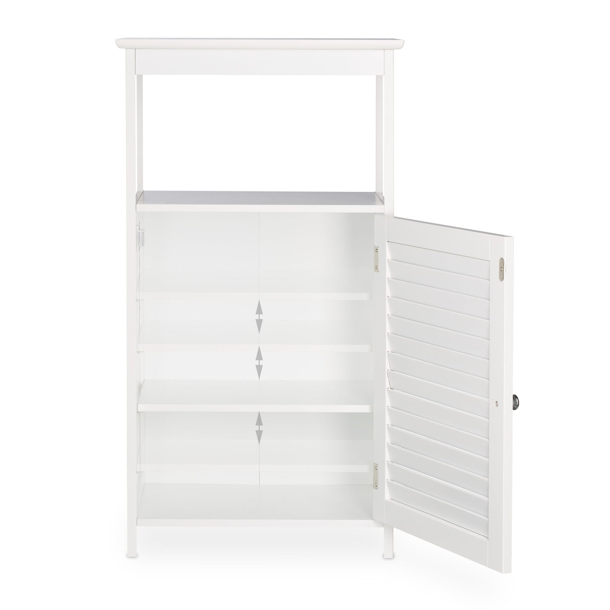 Badschrank mit 3 Fächern Weiss von Relaxdays