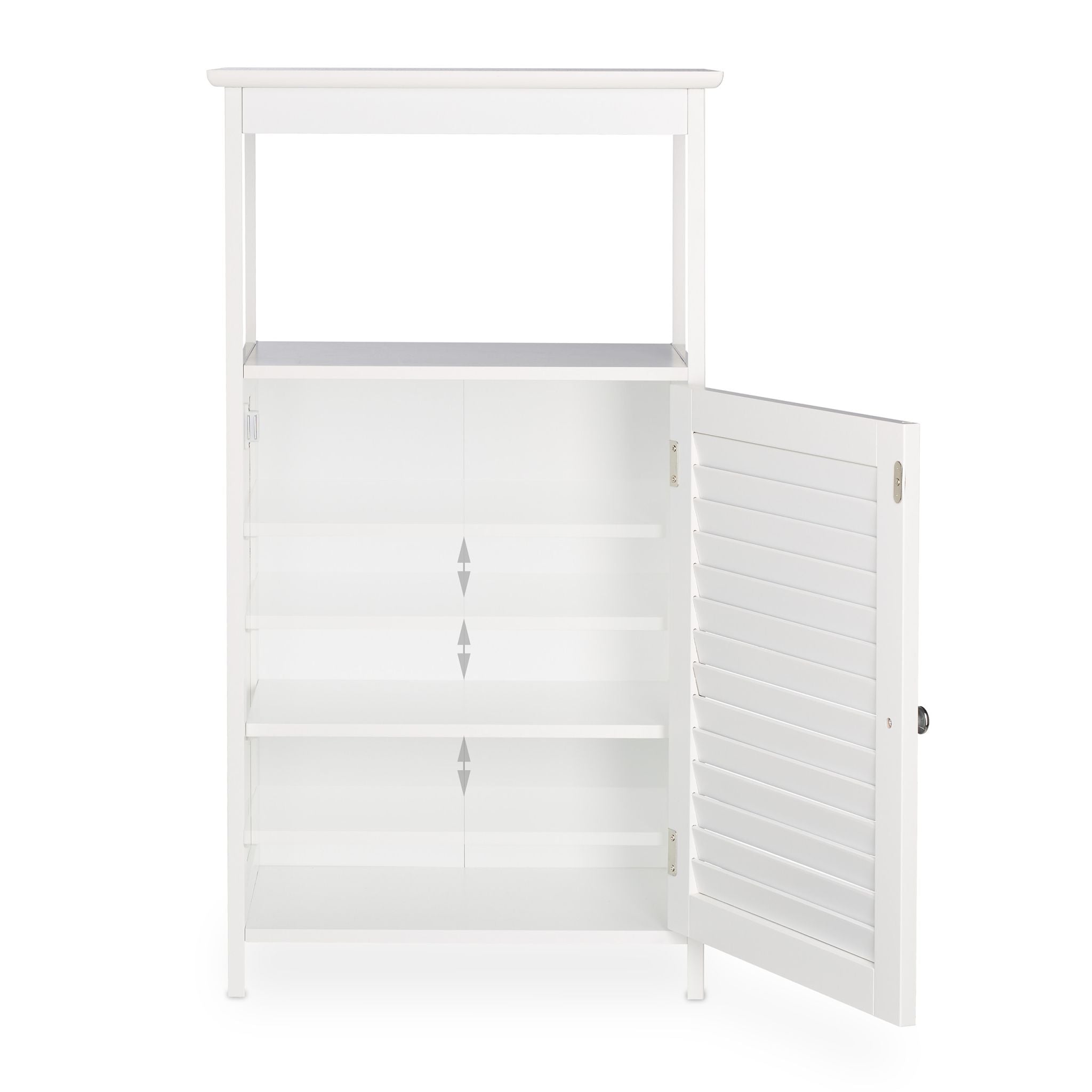 Badschrank mit 3 Fächern Weiss von Relaxdays