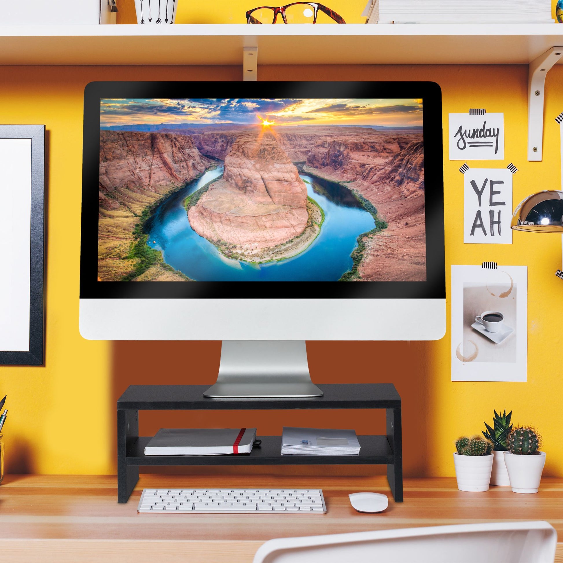 Monitorständer Schwarz von Relaxdays