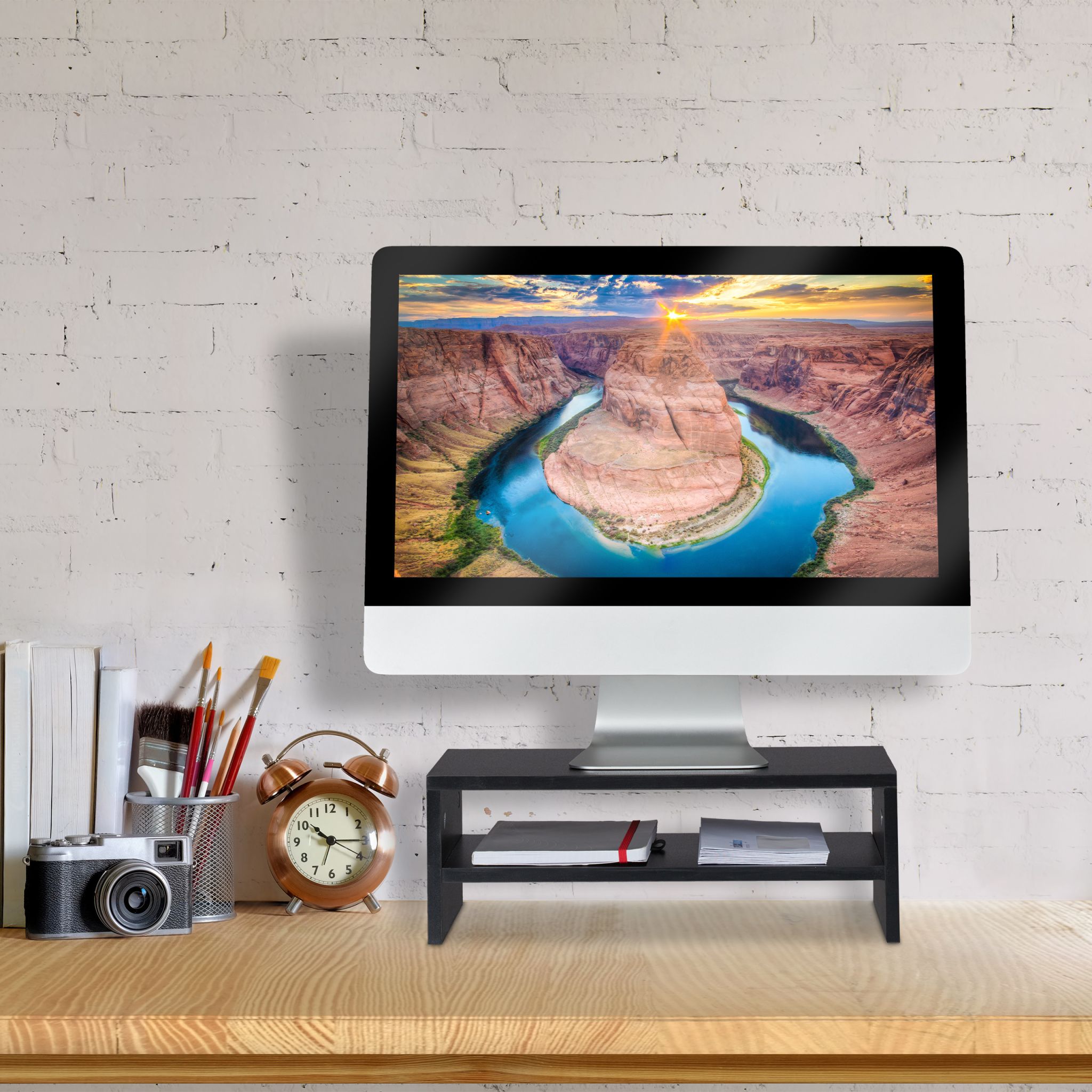 Monitorständer Schwarz von Relaxdays