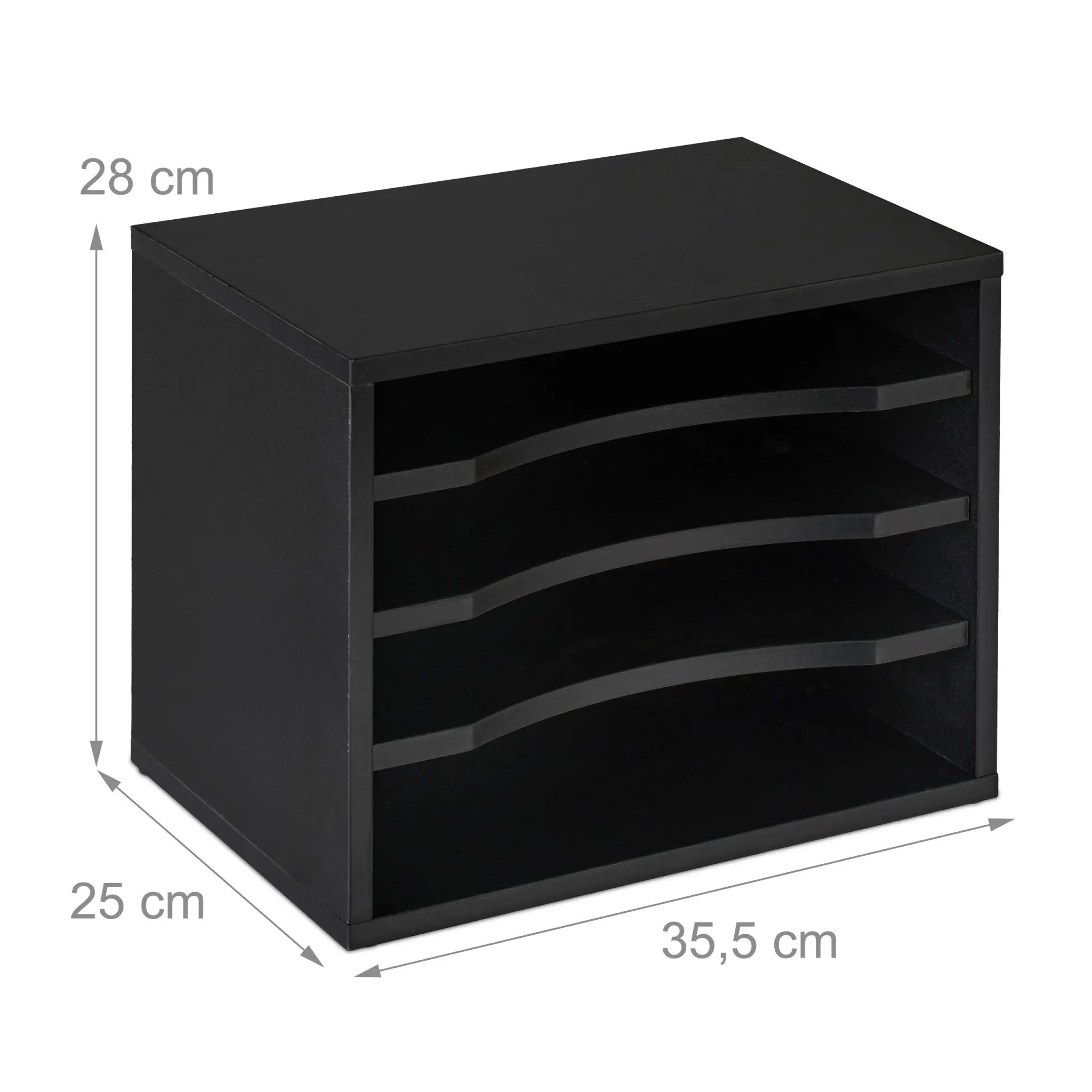 Dokumentenablage schwarz Schwarz von Relaxdays
