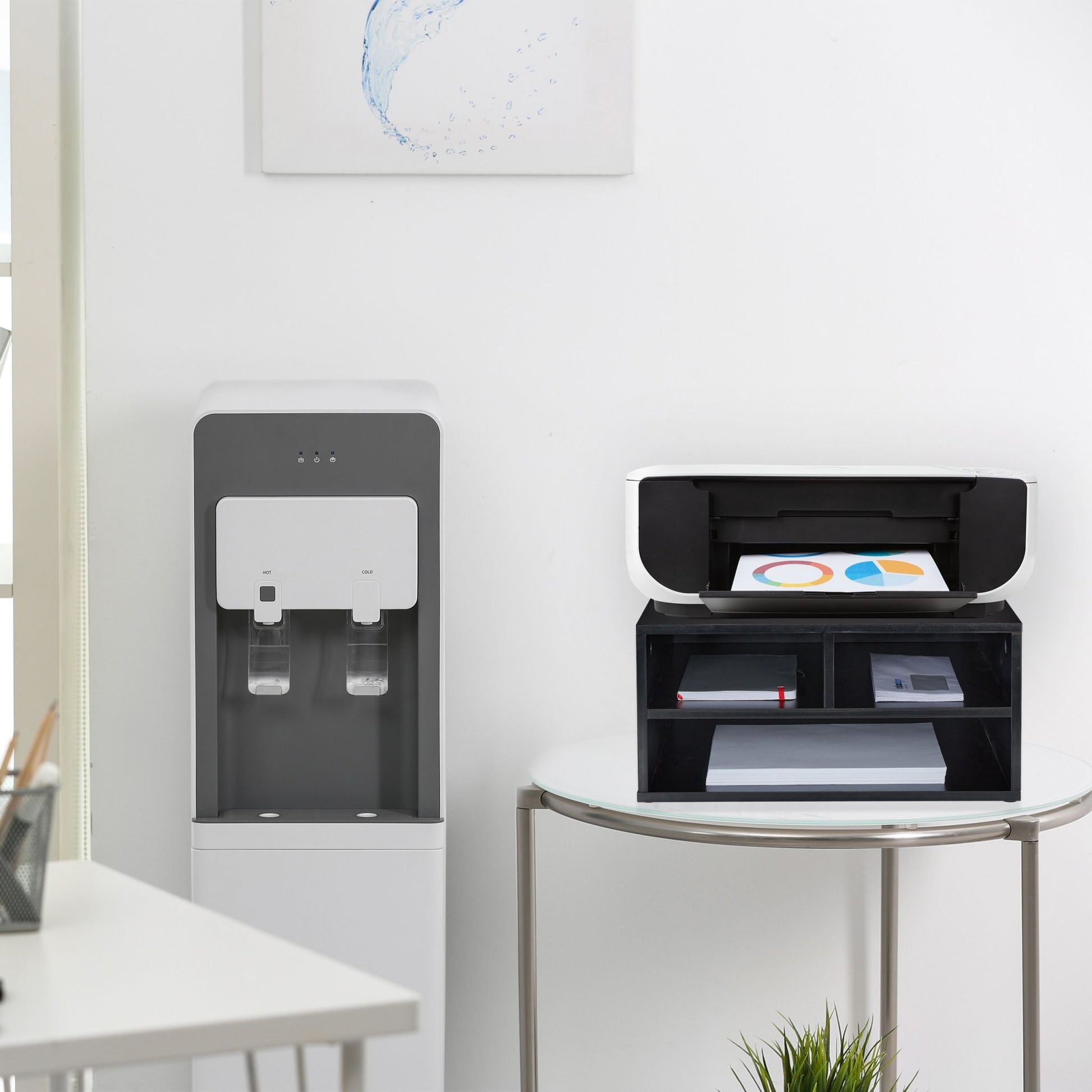 Druckerständer Schreibtisch Schwarz von Relaxdays