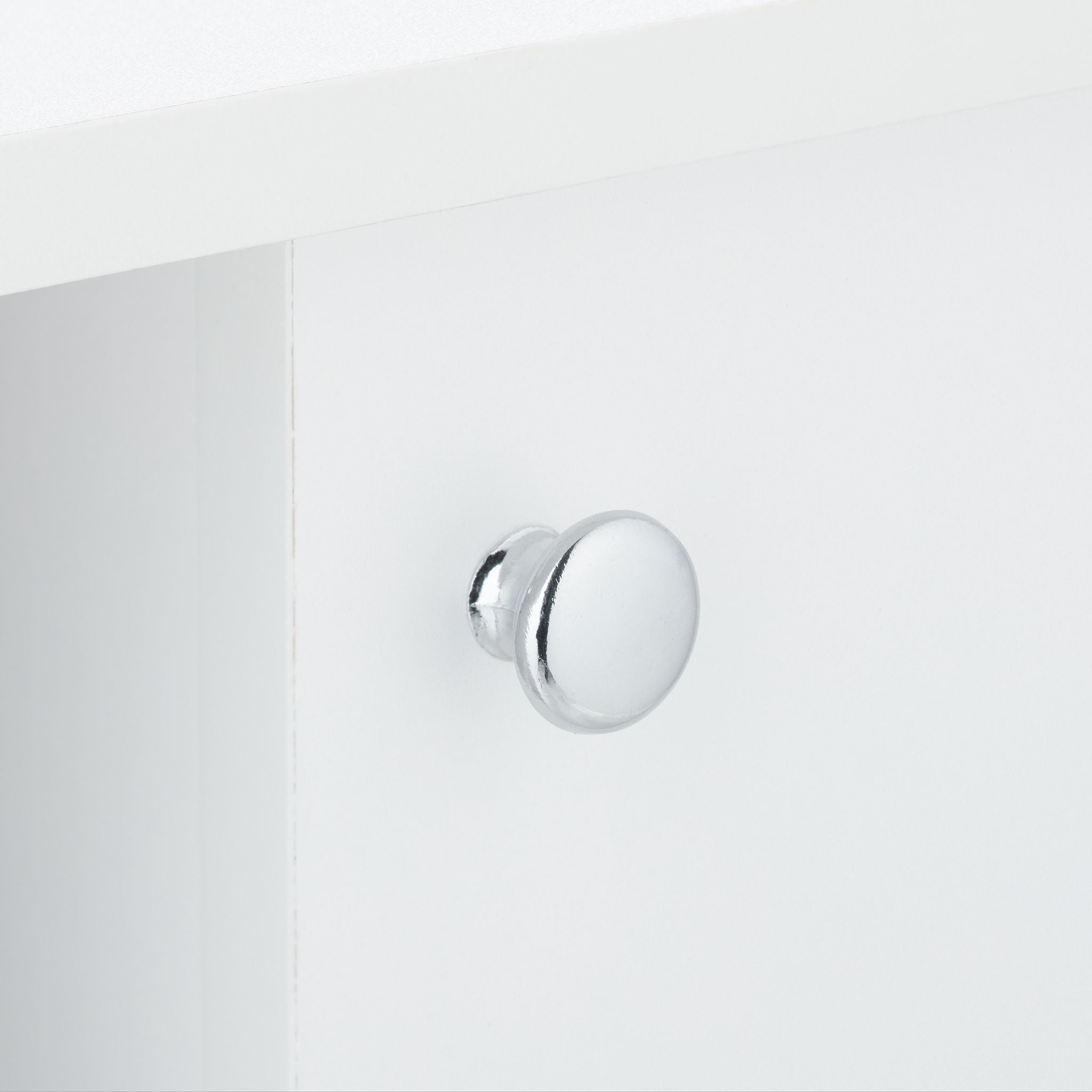 Waschbeckenunterschrank Weiss-Silber von Relaxdays
