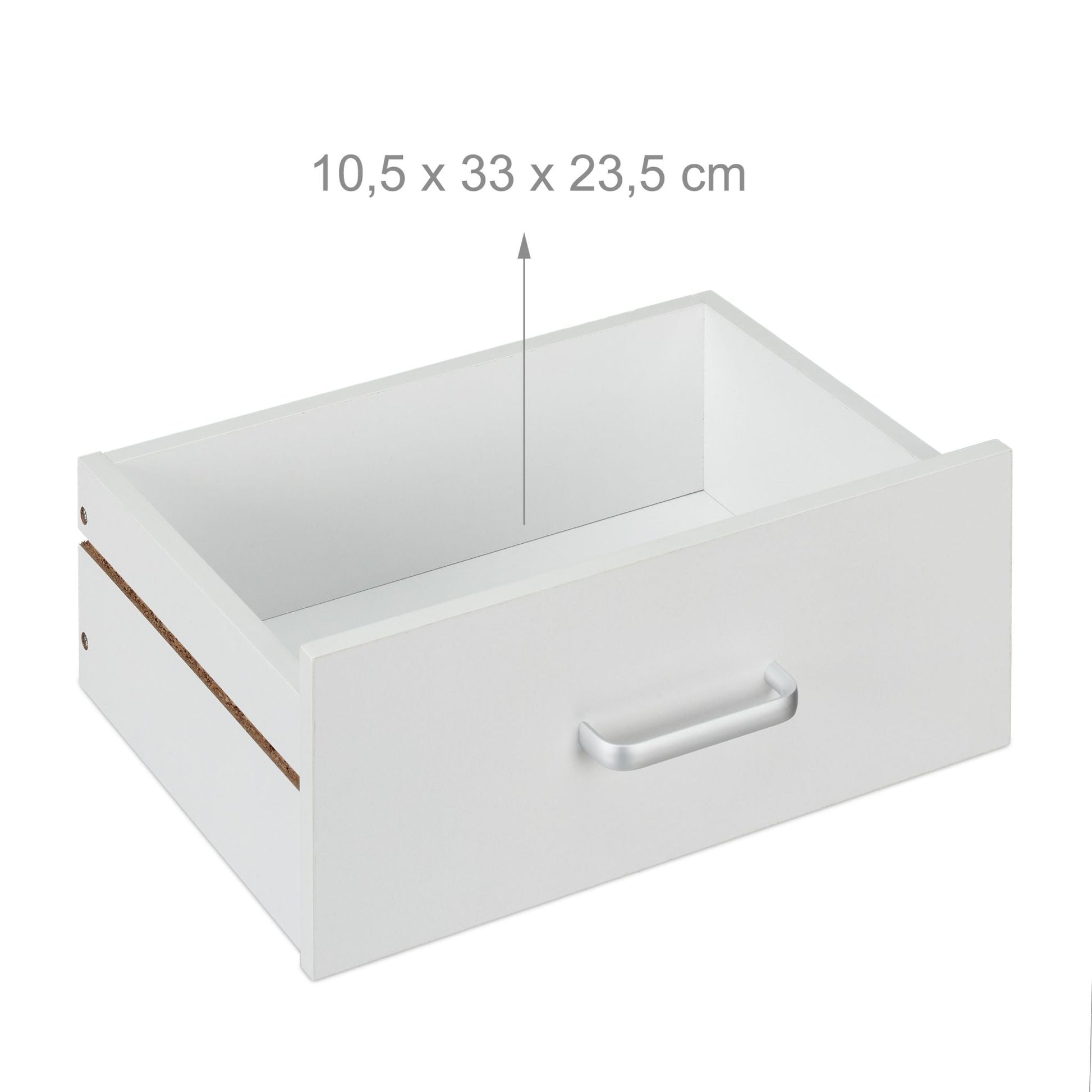 Nachttisch mit Schublade Weiss von Relaxdays