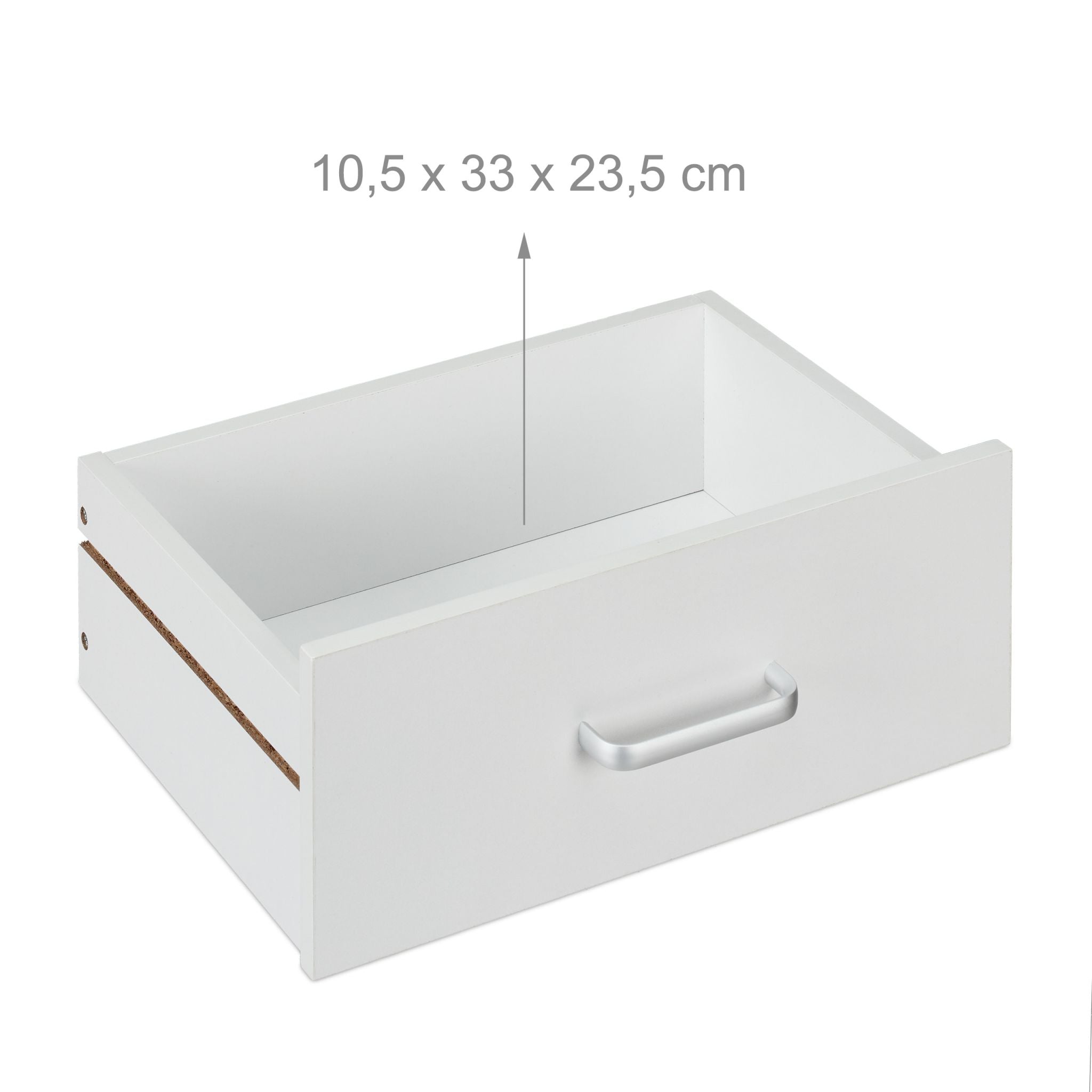 Nachttisch mit Schublade Weiss von Relaxdays