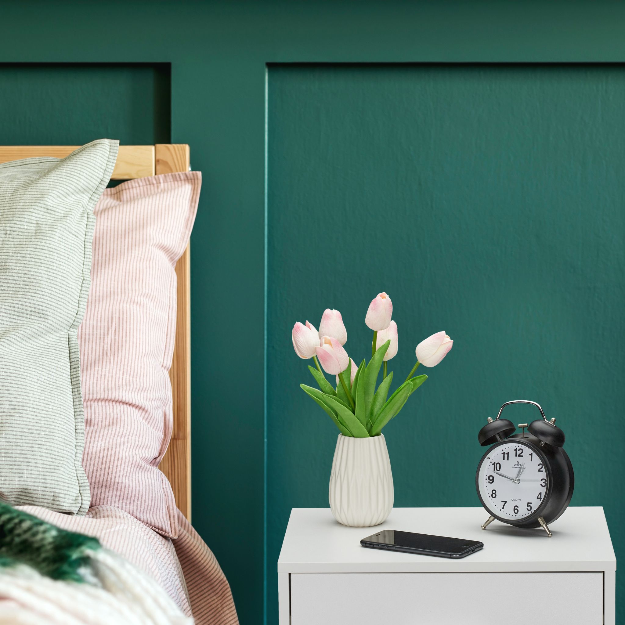 Nachttisch mit Schublade Weiss von Relaxdays