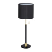 Tischlampe mit Zugschalter Gold-Schwarz von Relaxdays