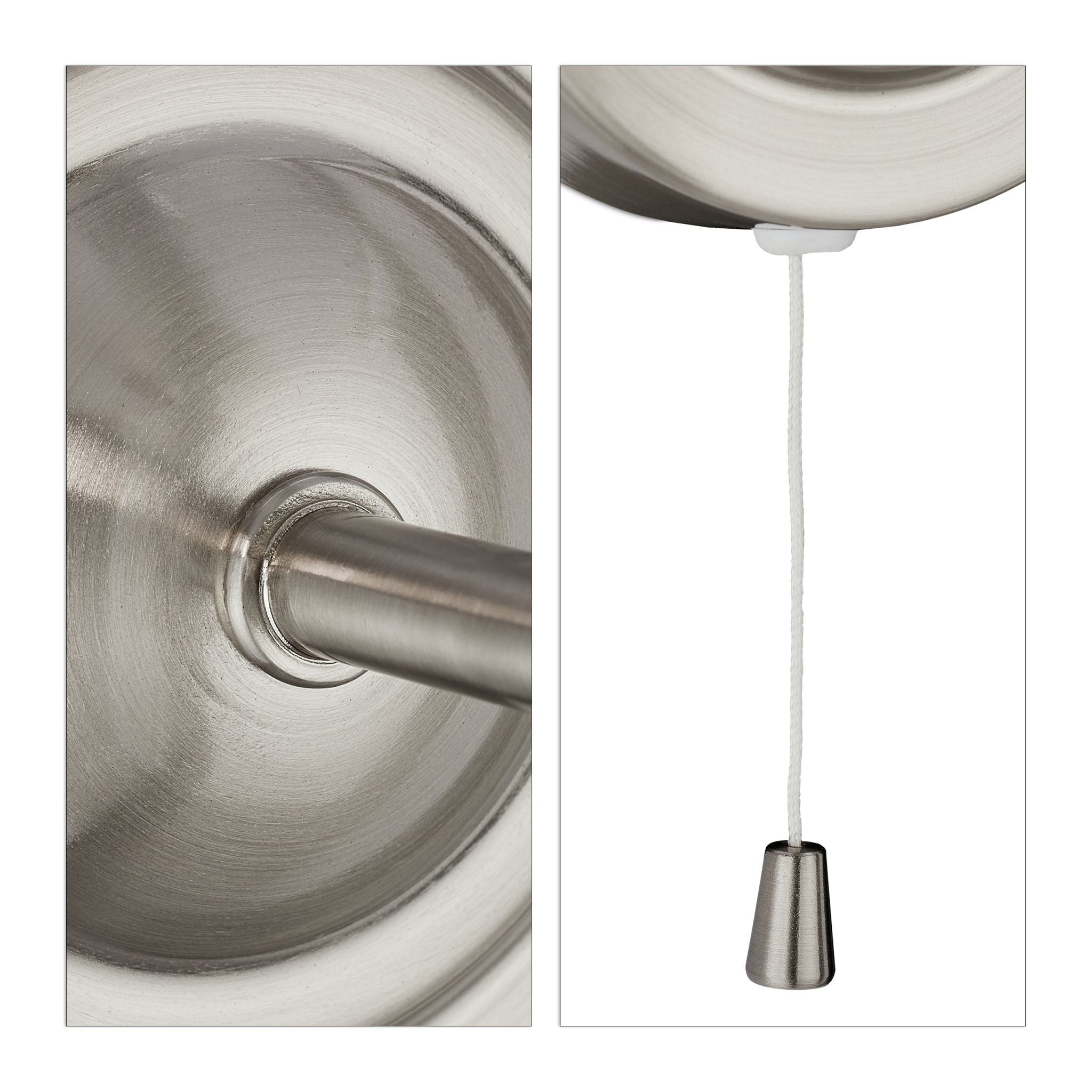 Wandlampe mit Schirm Weiss-Silber von Relaxdays