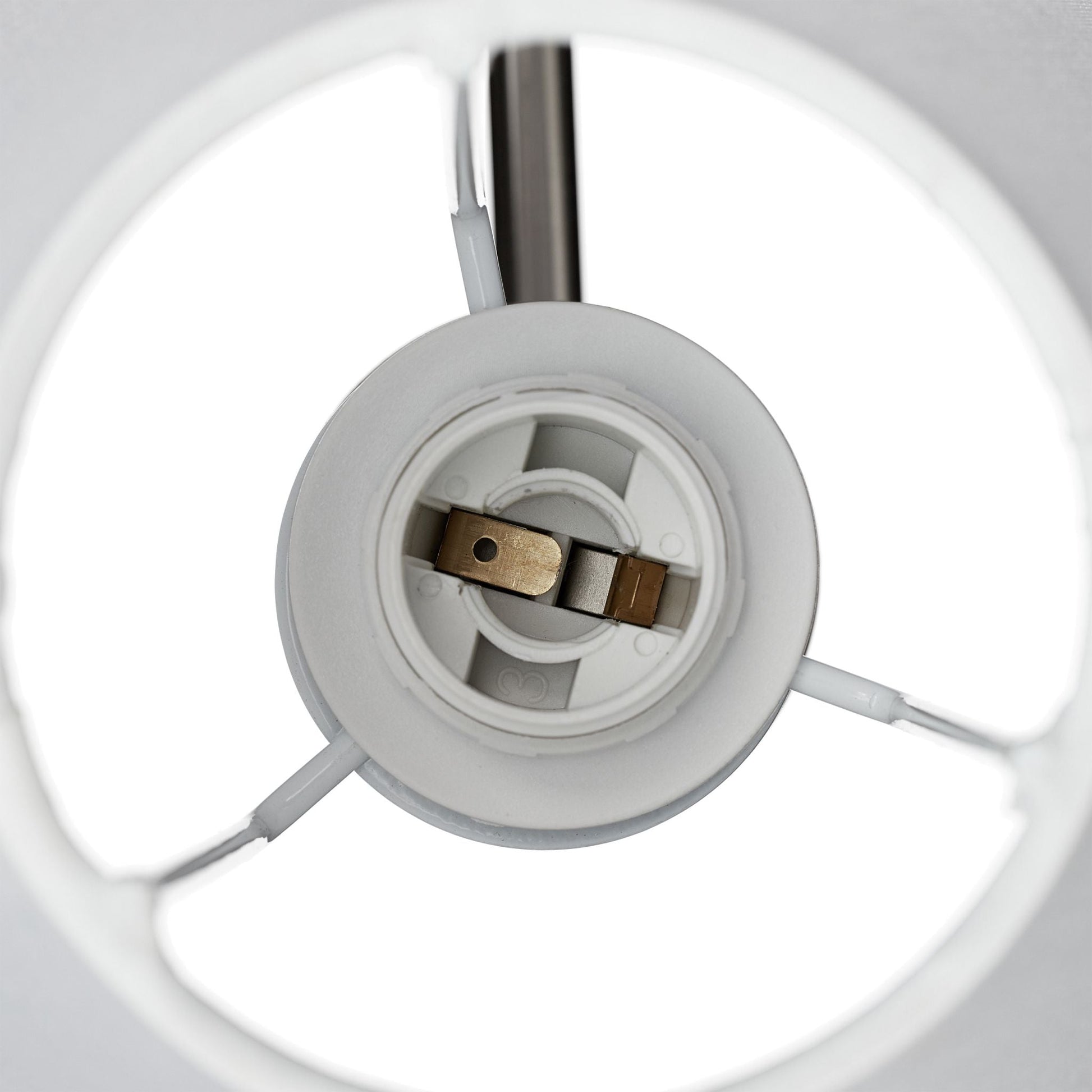 Wandlampe mit Schirm Weiss-Silber von Relaxdays