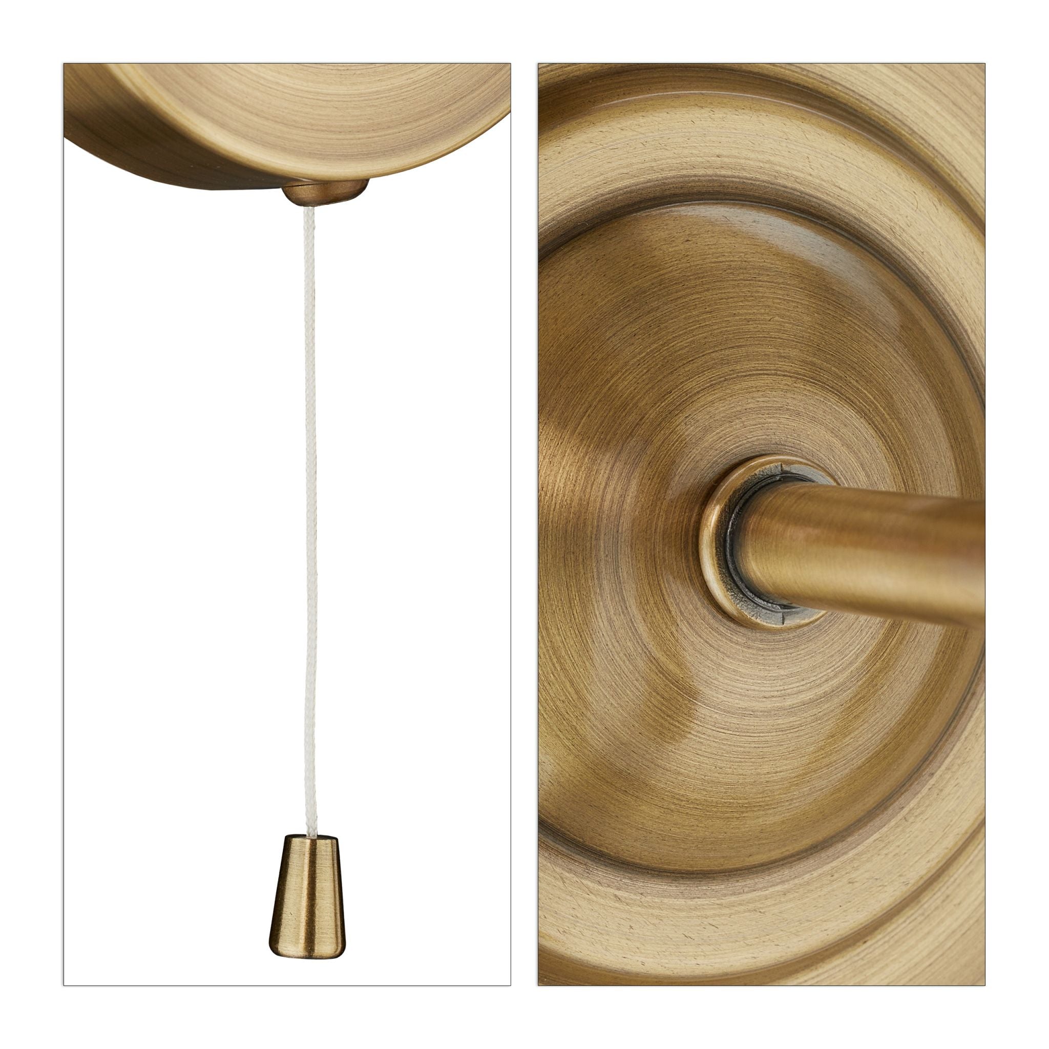 Wandlampe mit Schirm Gold-Hellbraun von Relaxdays
