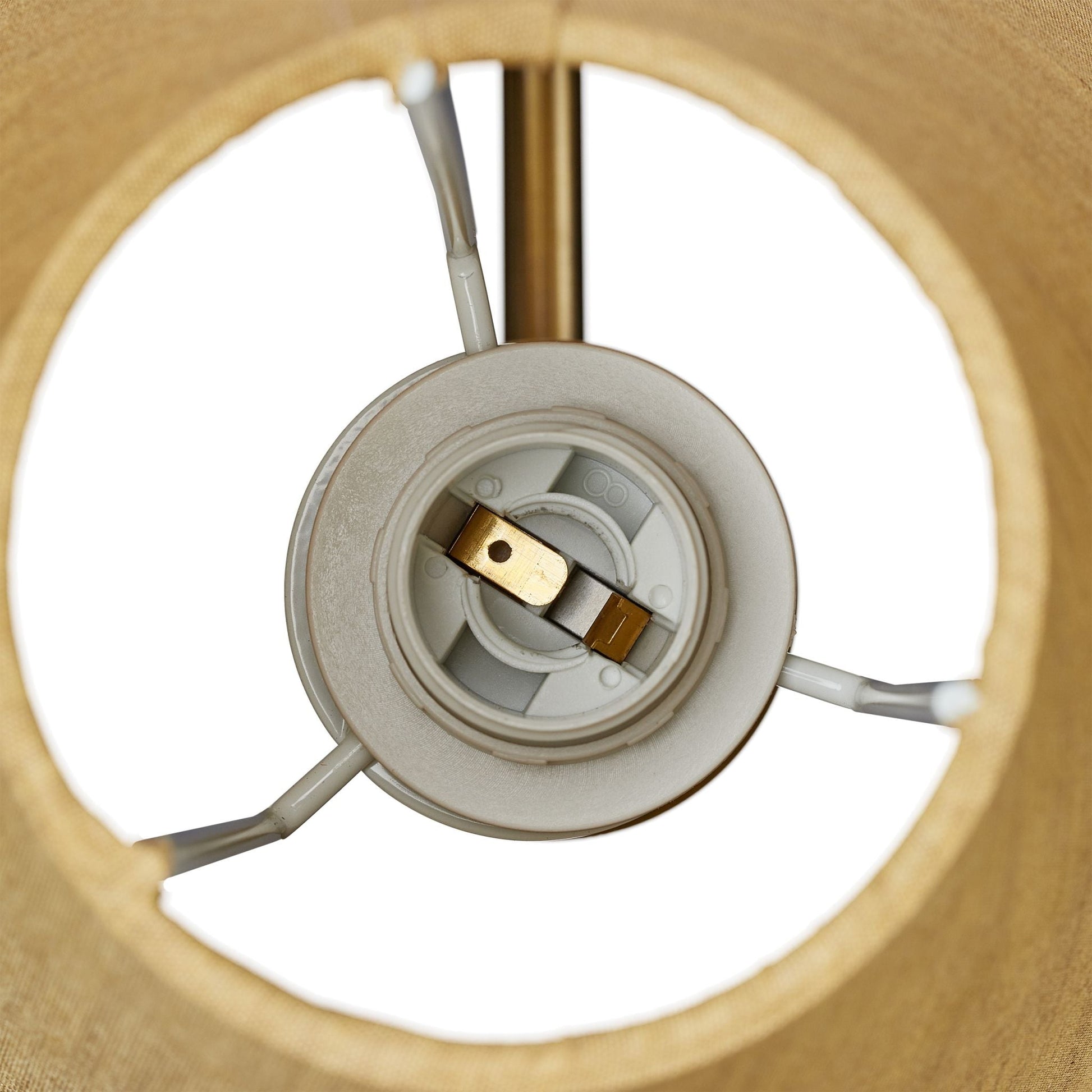 Wandlampe mit Schirm Gold-Hellbraun von Relaxdays