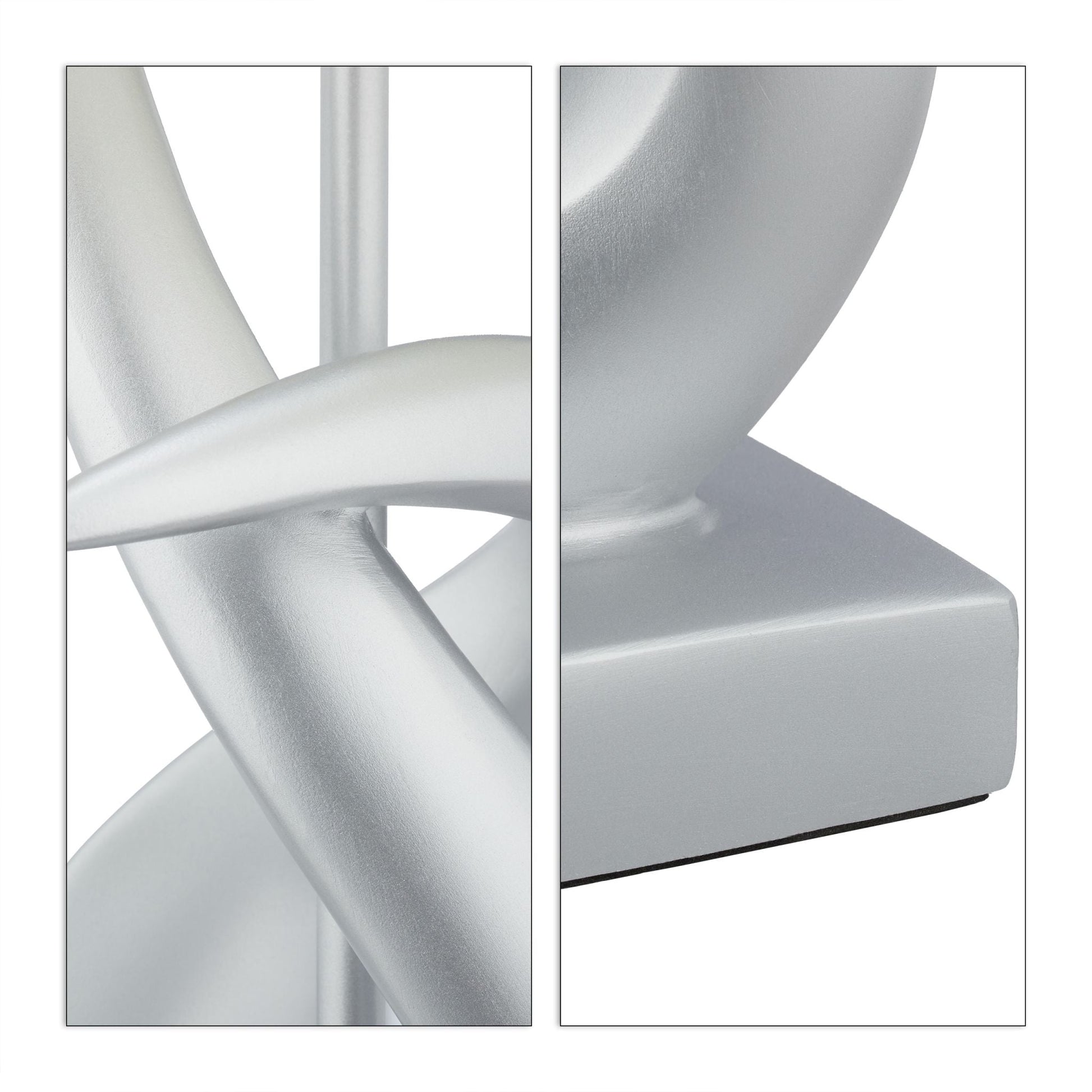 Tischlampe modern silber Weiss-Silber von Relaxdays