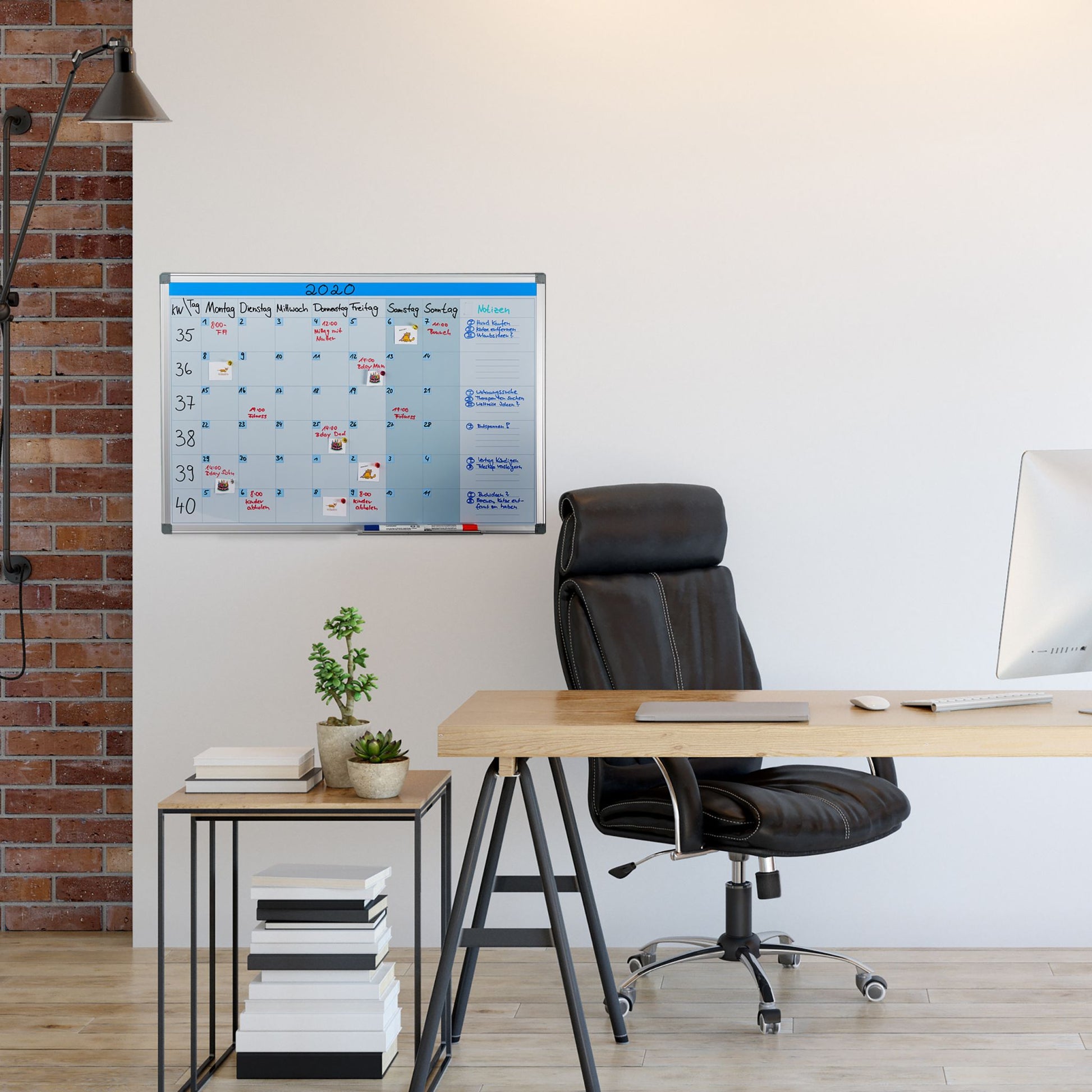 Whiteboard Planer Weiss von Relaxdays