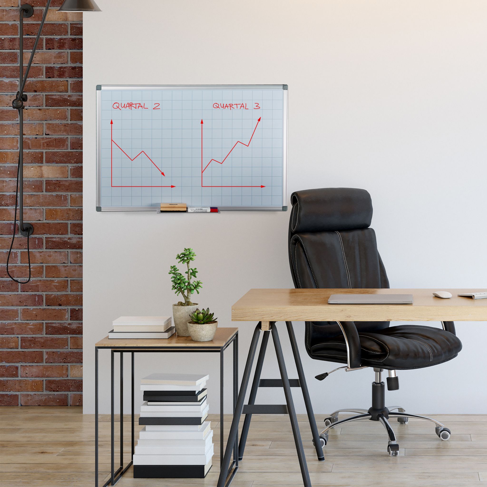 Whiteboard Planer Weiss