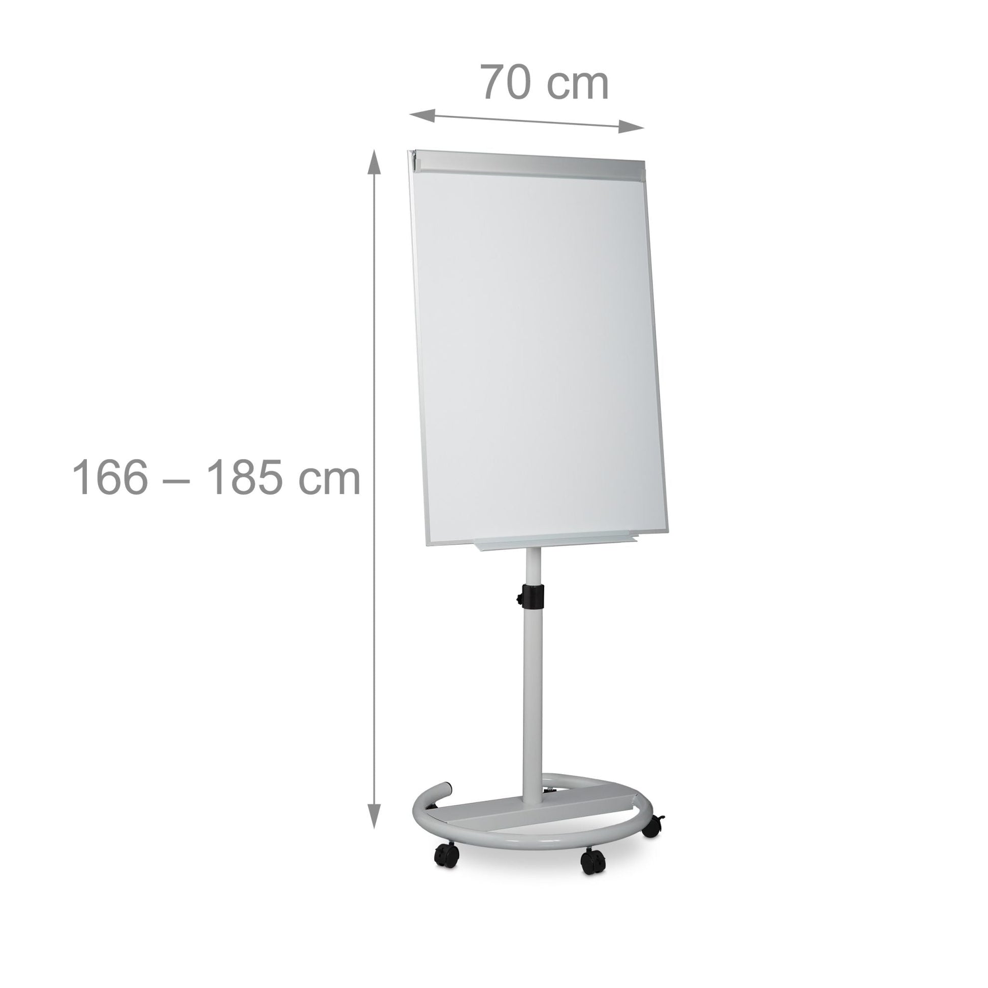 Flipchart mobil Weiss-Silber von Relaxdays