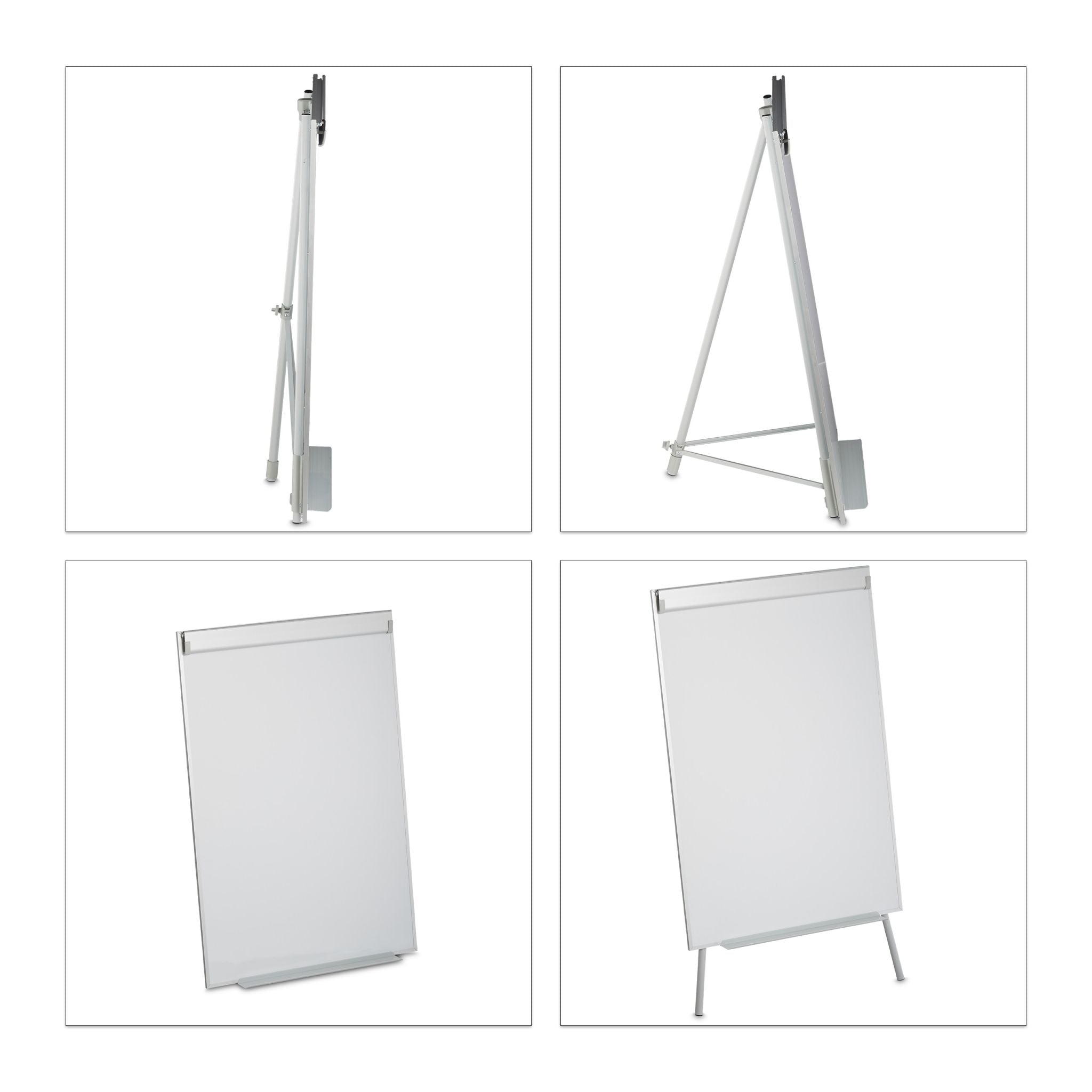 Flipchart Whiteboard Weiss-Silber