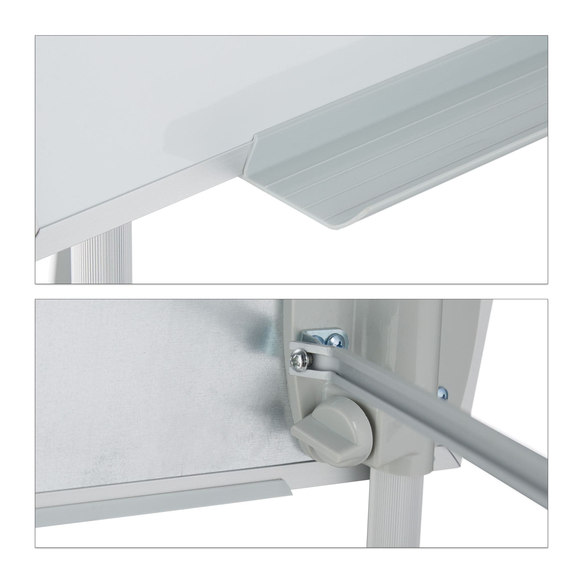 Flipchart Whiteboard Weiss-Silber