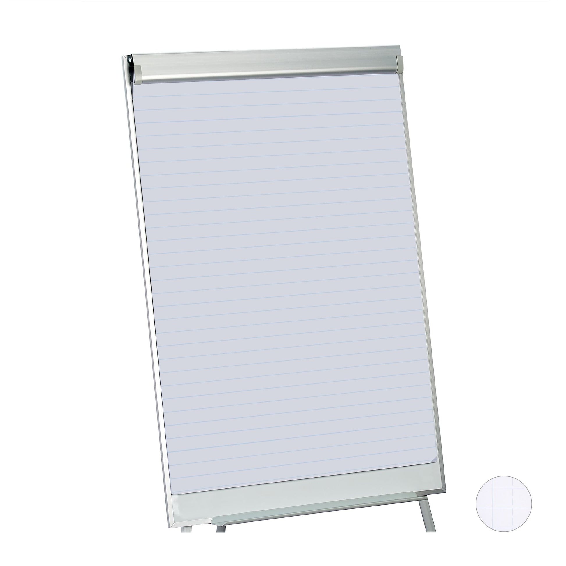 Flipchart Papier 50 Blatt Weiss-Silber von Relaxdays