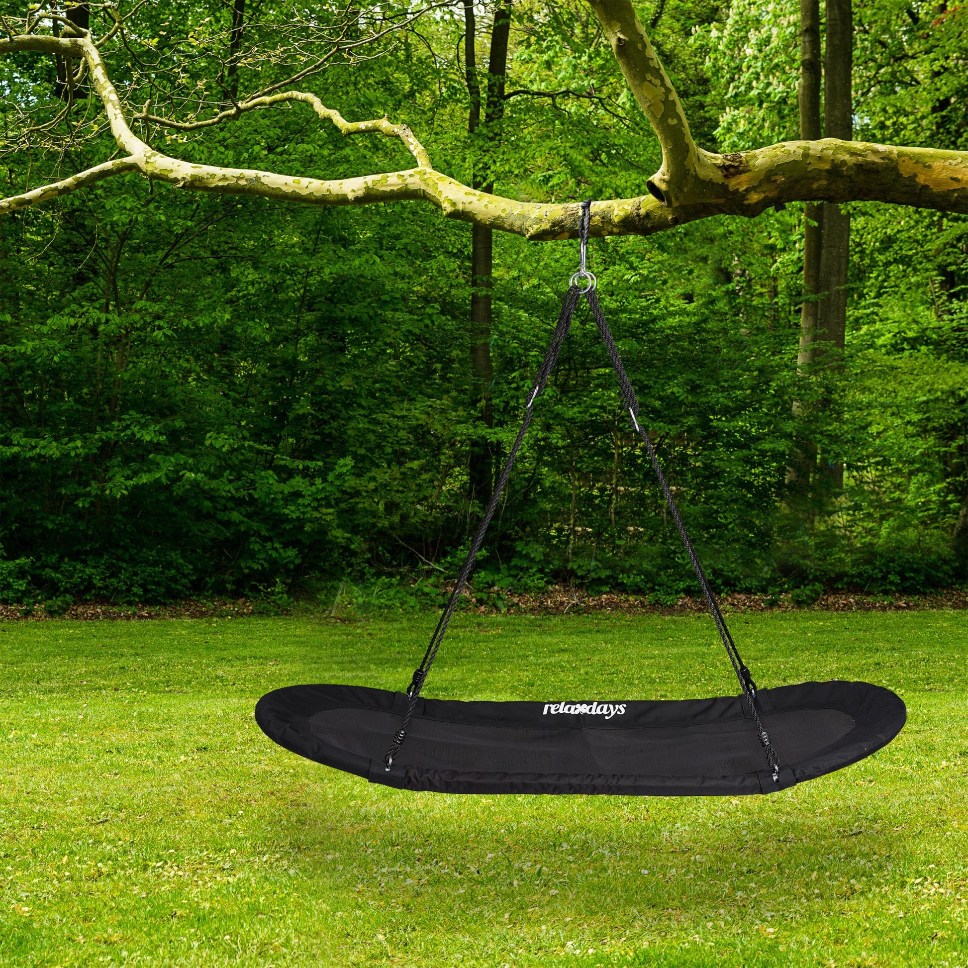 Nestschaukel XXL schwarz Schwarz von Relaxdays