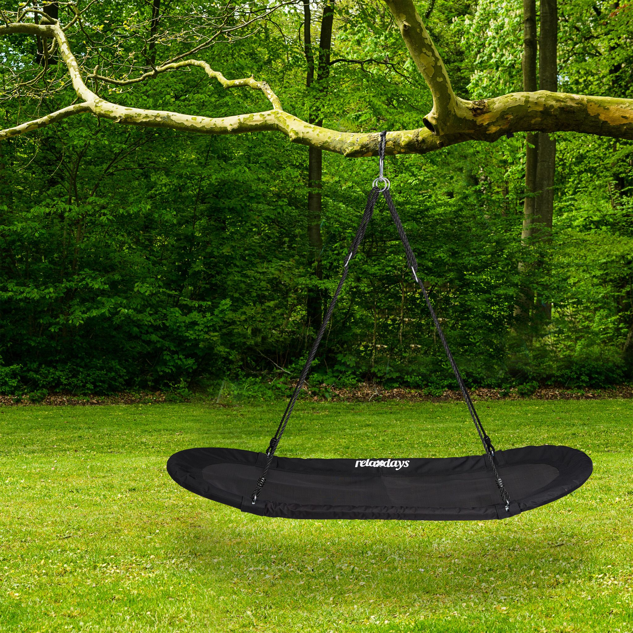 Nestschaukel XXL schwarz Schwarz von Relaxdays