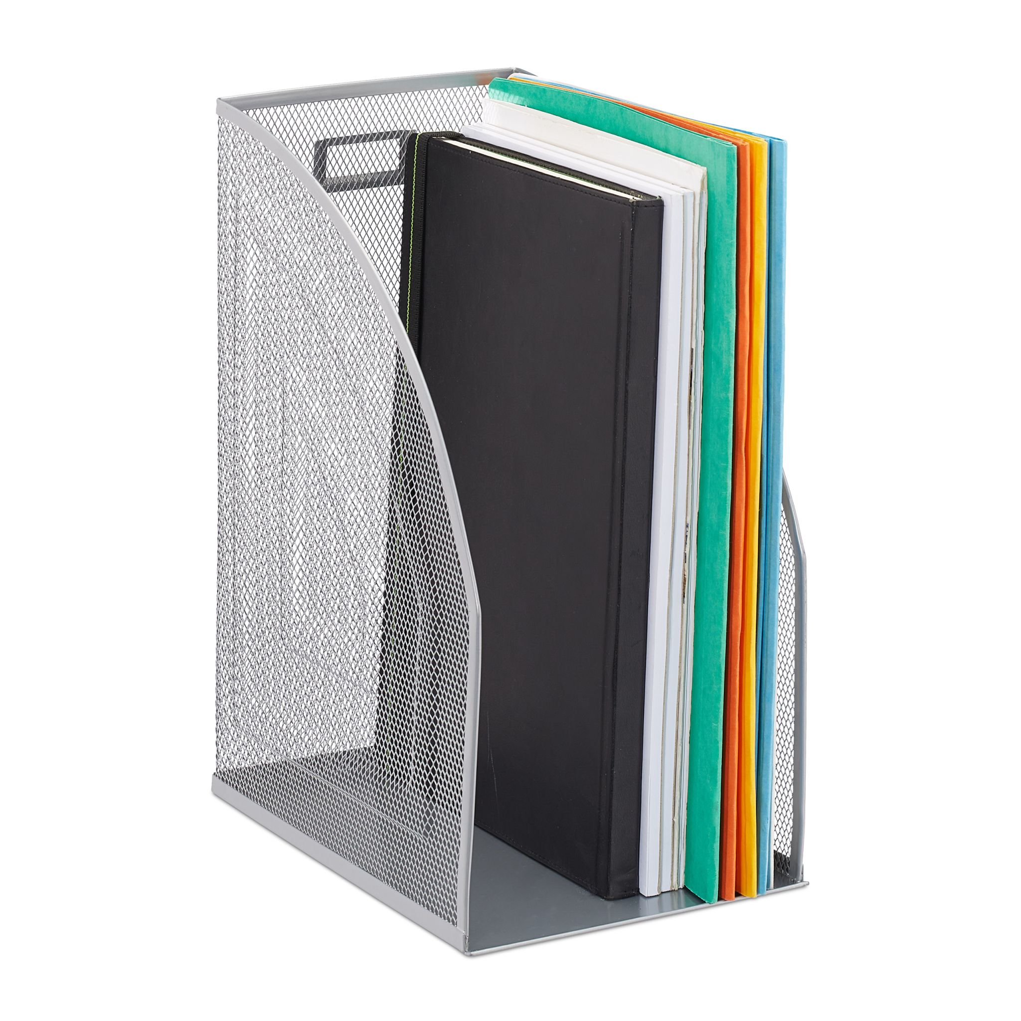 Stehsammler Metall Silber von Relaxdays