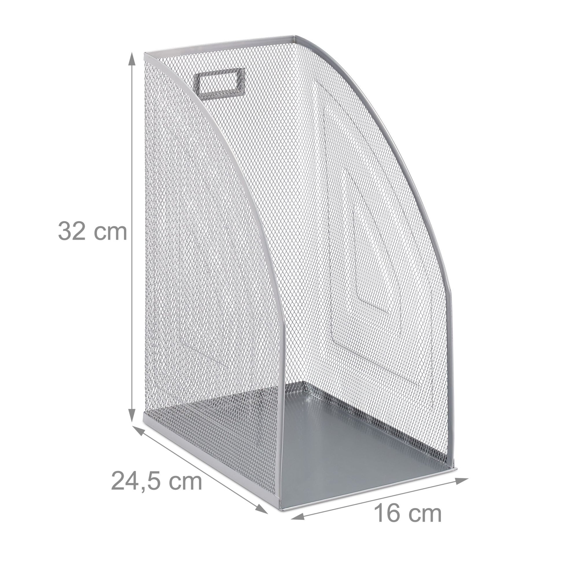 Stehsammler Metall Silber von Relaxdays