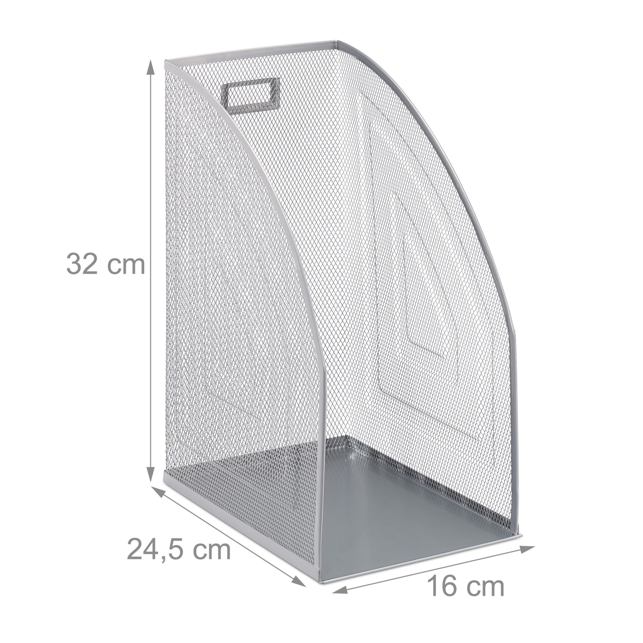 Stehsammler Metall Silber von Relaxdays