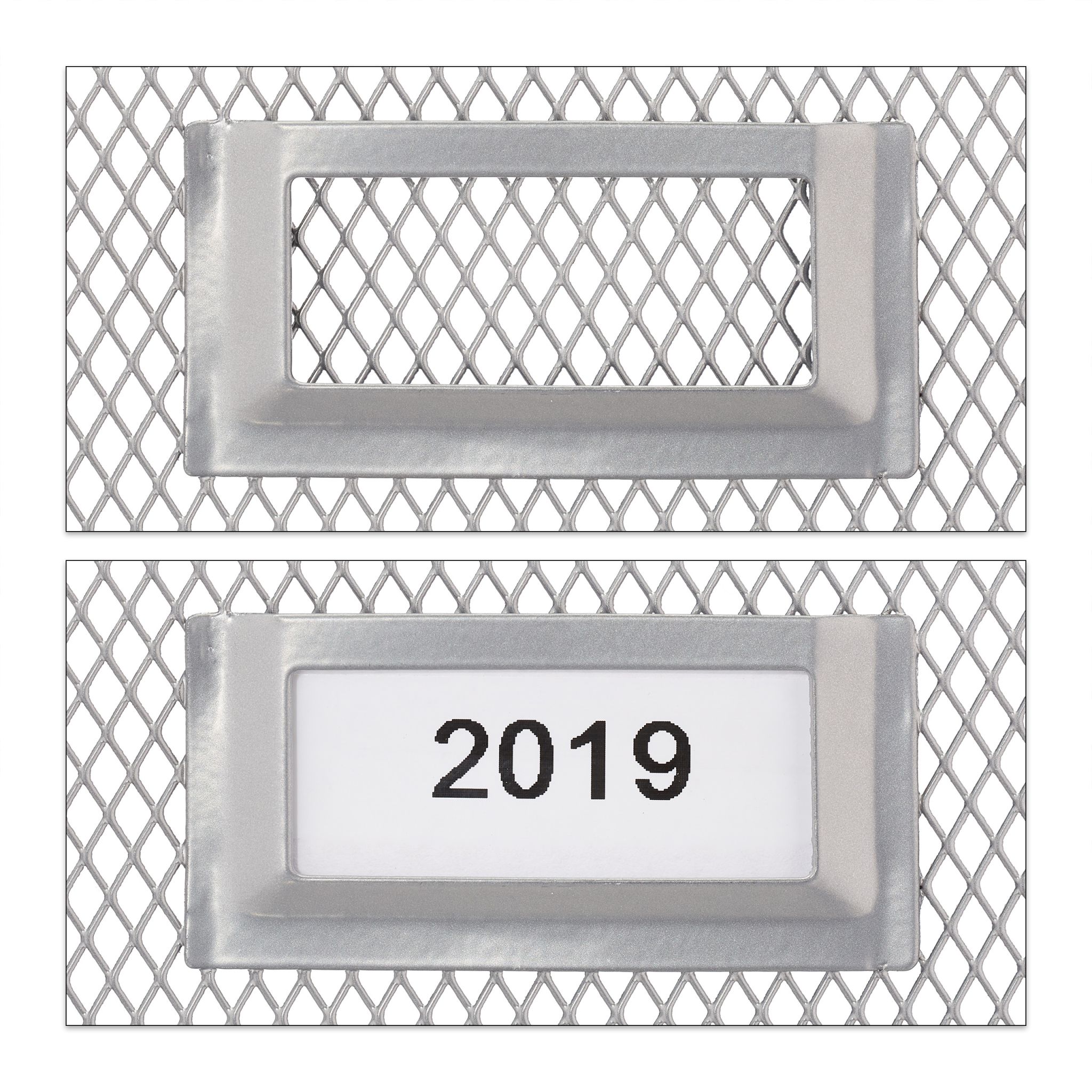 Stehsammler Metall Silber von Relaxdays