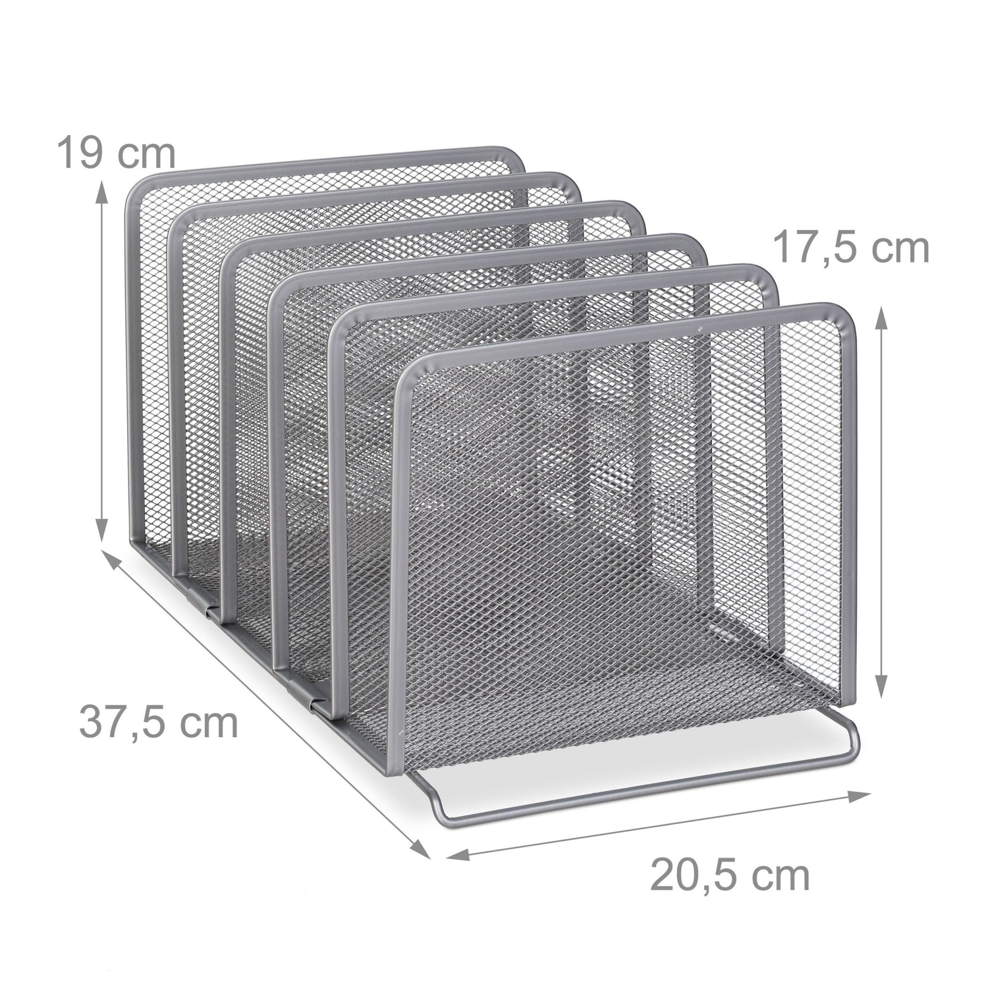 Katalogsammler mit 5 Fächern Silber von Relaxdays
