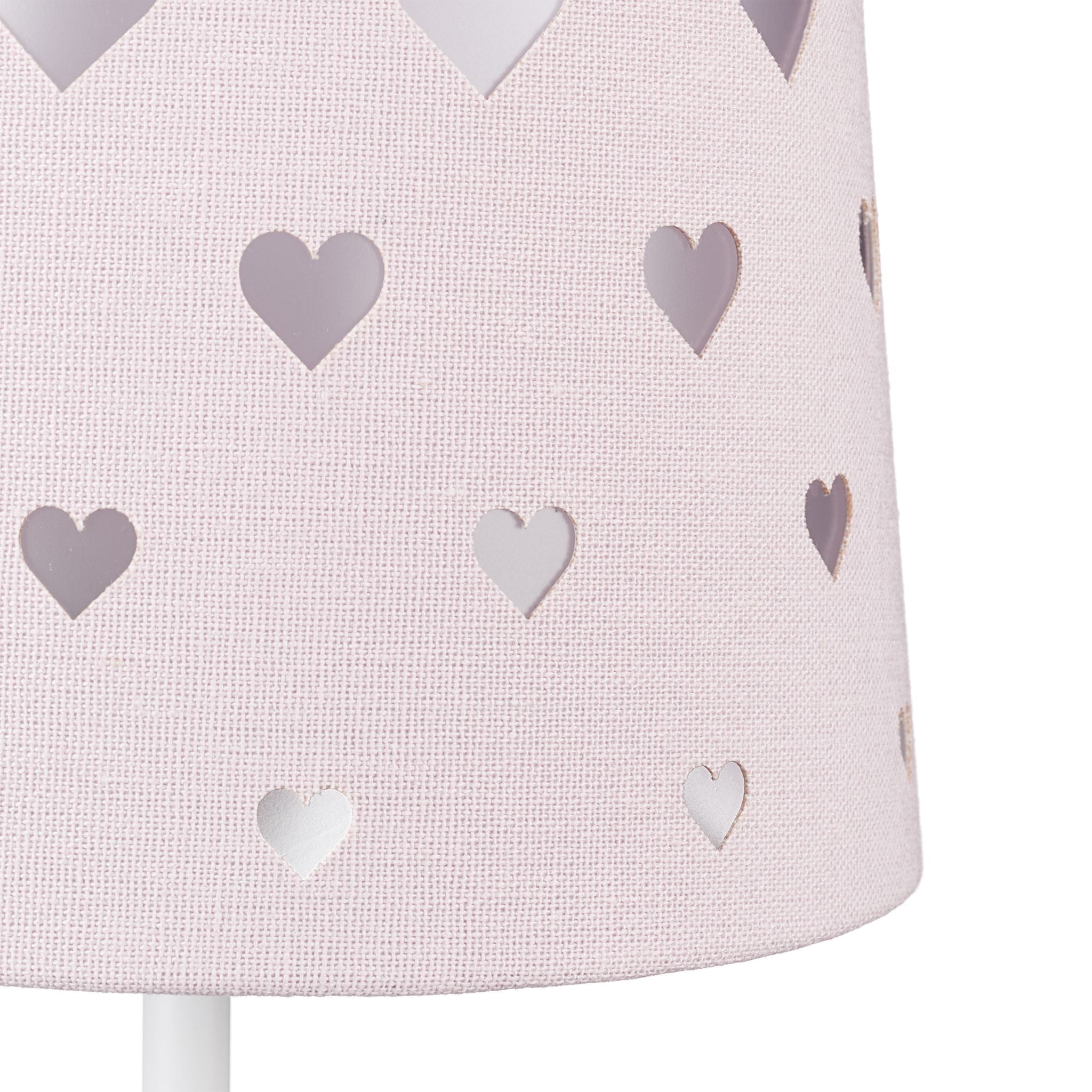 Nachttischlampe Kinder mit Herzen Rosa von Relaxdays