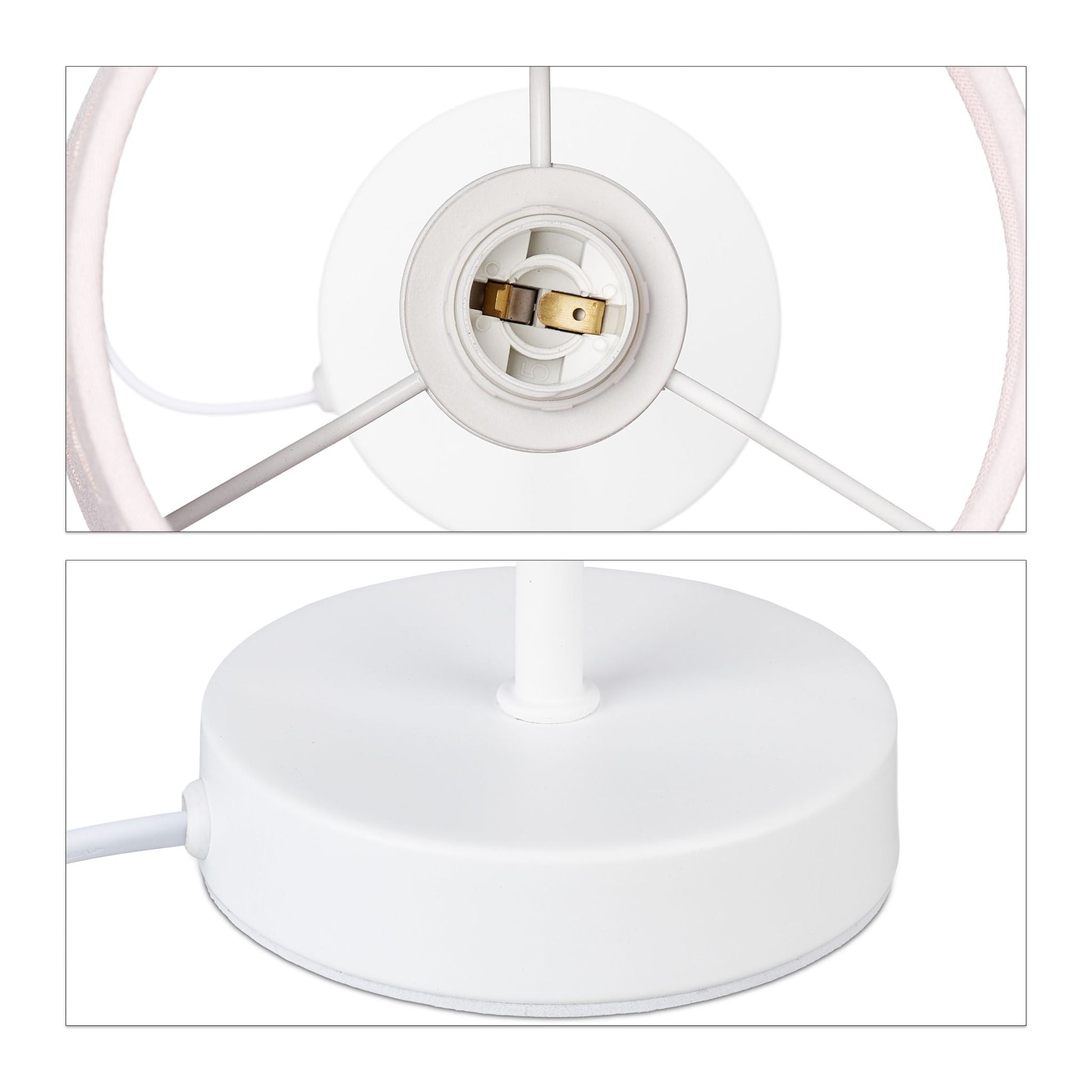 Nachttischlampe Kinder mit Herzen Rosa von Relaxdays
