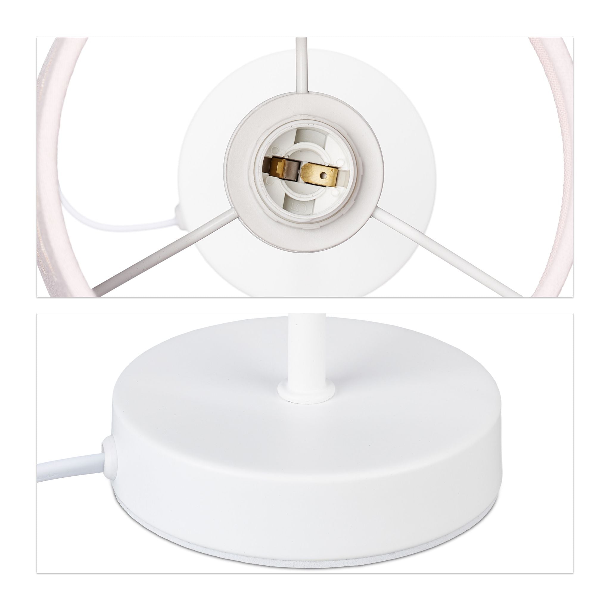 Nachttischlampe Kinder mit Herzen Rosa von Relaxdays