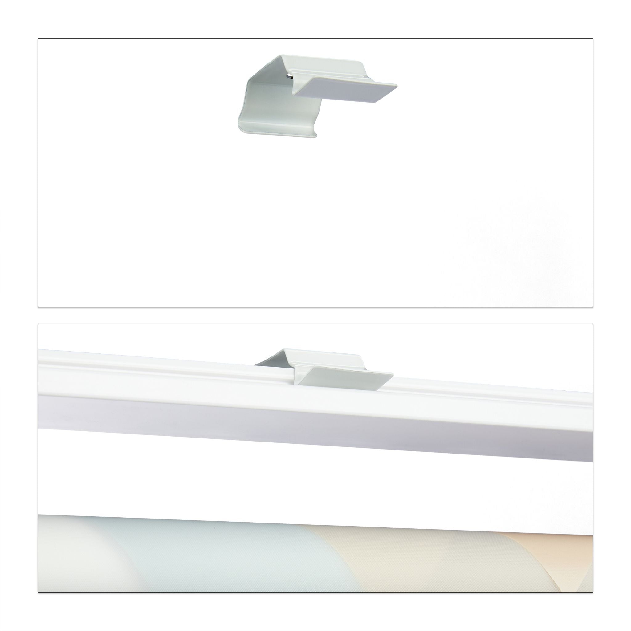 Duschrollo mit geometrischem Design Beige-Blau-Grau von Relaxdays