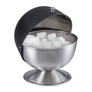 Zuckerdose Edelstahl Schwarz-Silber von Relaxdays