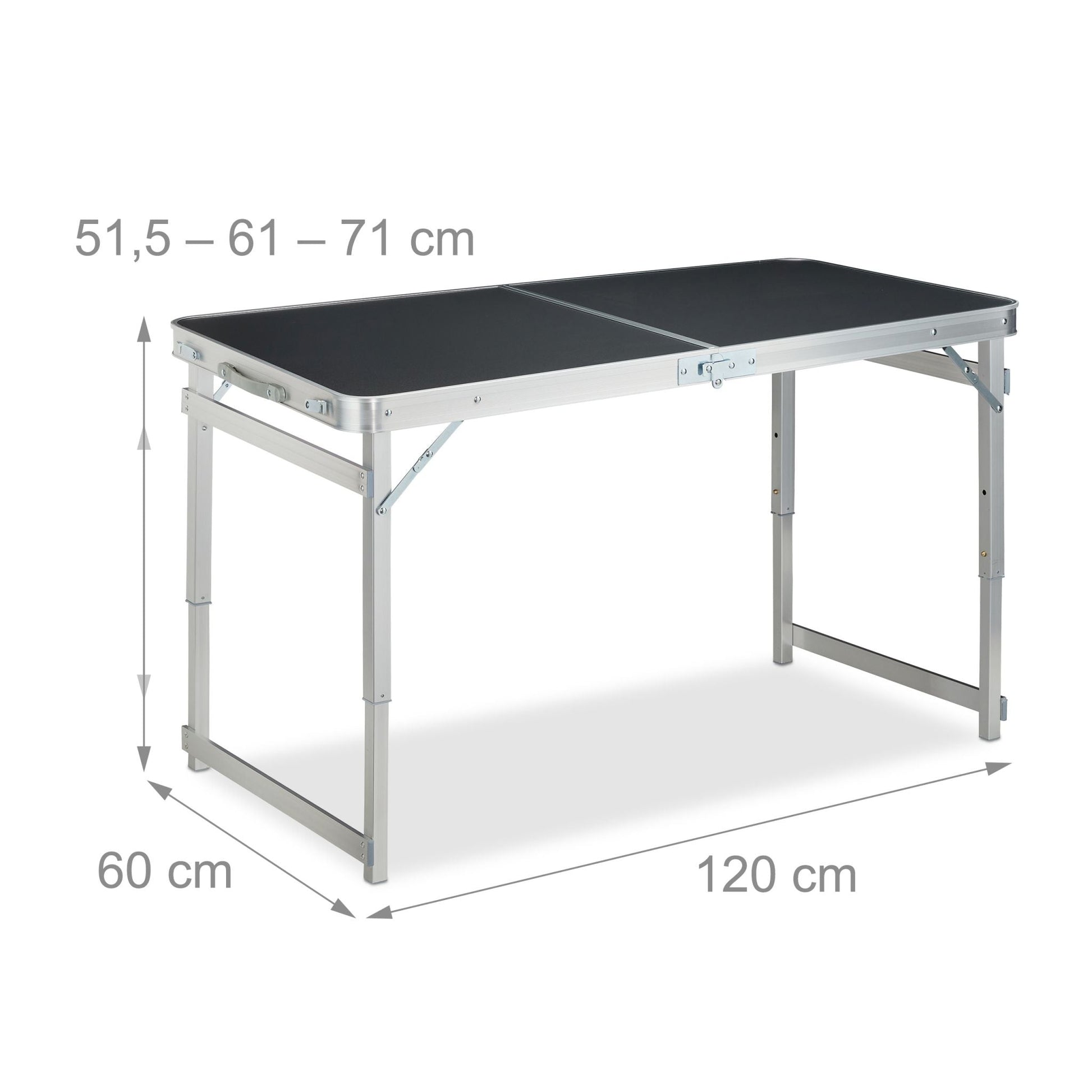 Campingtisch Set Silber-Grau von Relaxdays